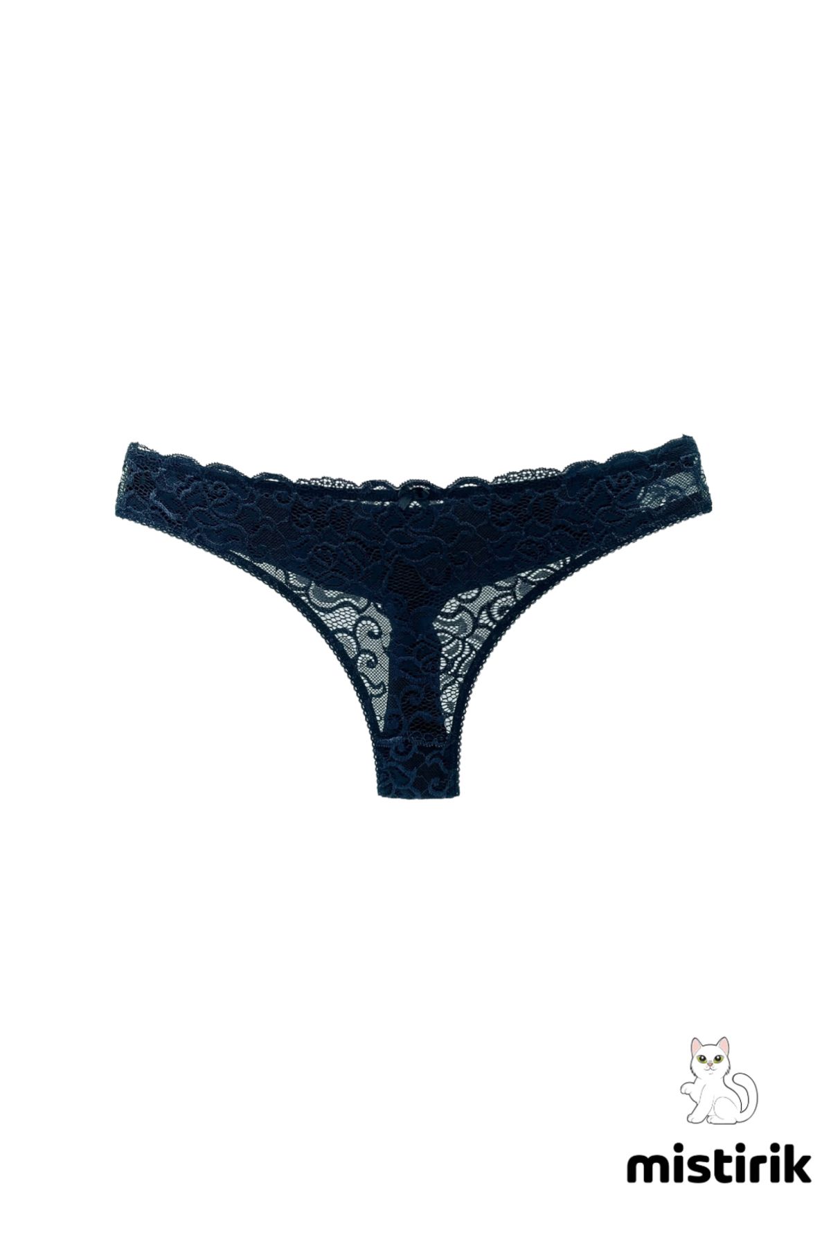MİSTİRİK-Chiloți sport cu model de tanga model Masara de culoare albastru 1