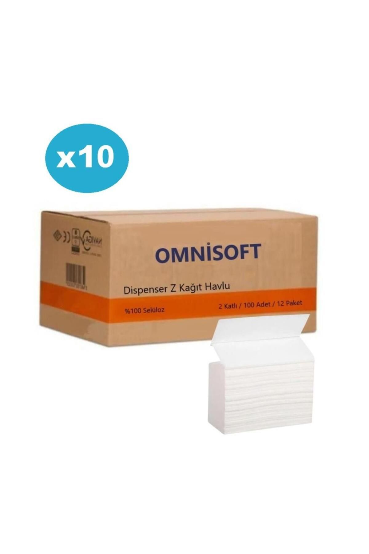 Omnisoft 10 Koli Z Katlı Dispenser Kağıt Havlu 100 x 120 Paket