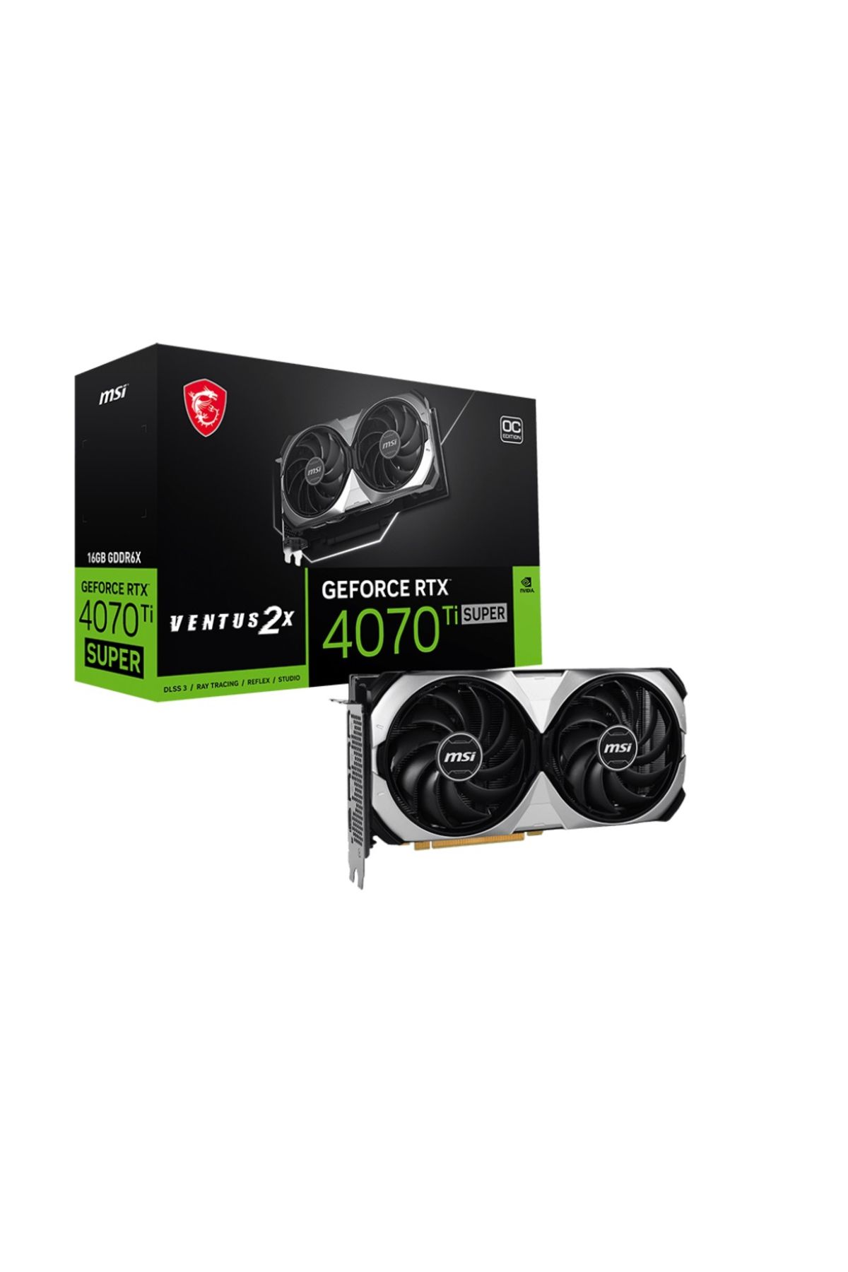 MSI-Geforce Rtx 4070 Ti Super - 16G Ventus 2x OC GDDR6x 256Bit DX12 DLSS 3 Gaming Graphics Card 1