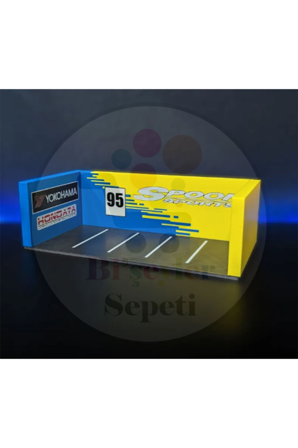 Bi'şeyler Sepeti Spoon 1:64 Diorama Garaj Parking Diecast - ARAÇ DAHİL DEĞİLDİR.