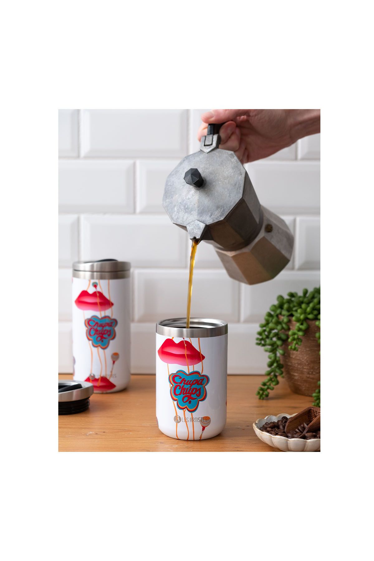 Les Artistes Paris-350ml Thermal Insulated Steel Thermos Mug - Chupa Kiss 3