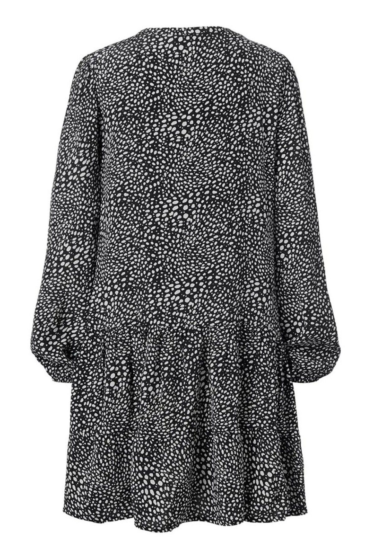 Tchibo-Women All Over Print Midi Dress, Black 2