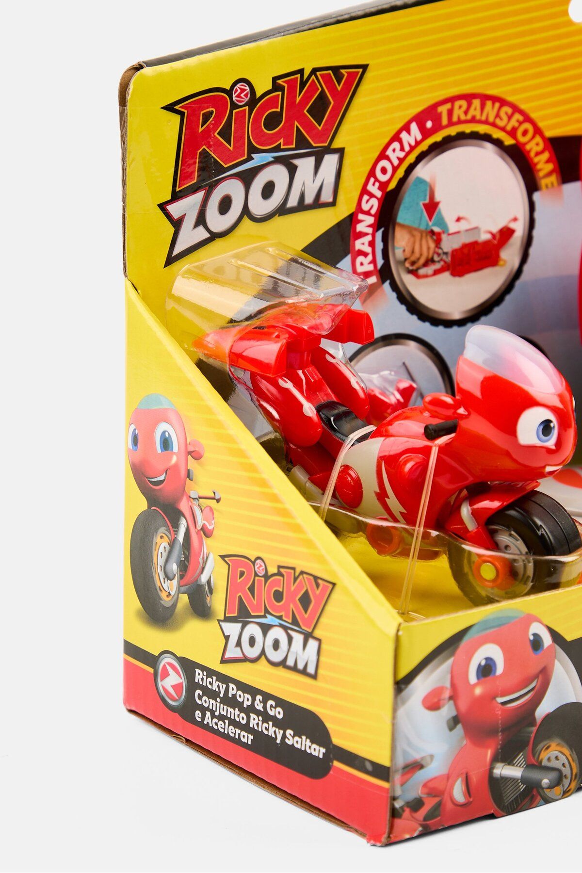Tomy-Ricky Zoom Push Pop Playset Action Figure, Red 4