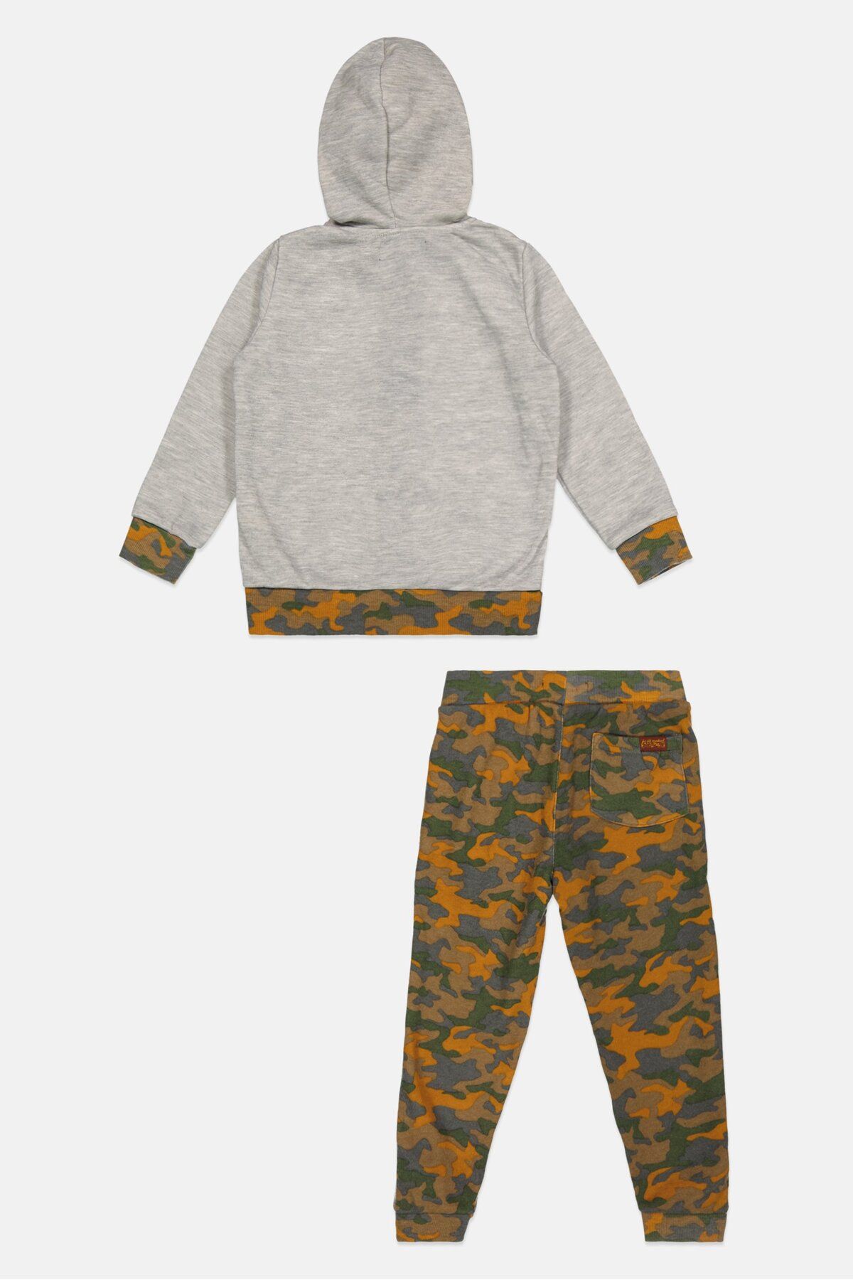 7 For All Mankind-Toddlers Boy 2 Pieces Camouflage Hoodie And Sweatpants, Grey Combo 2