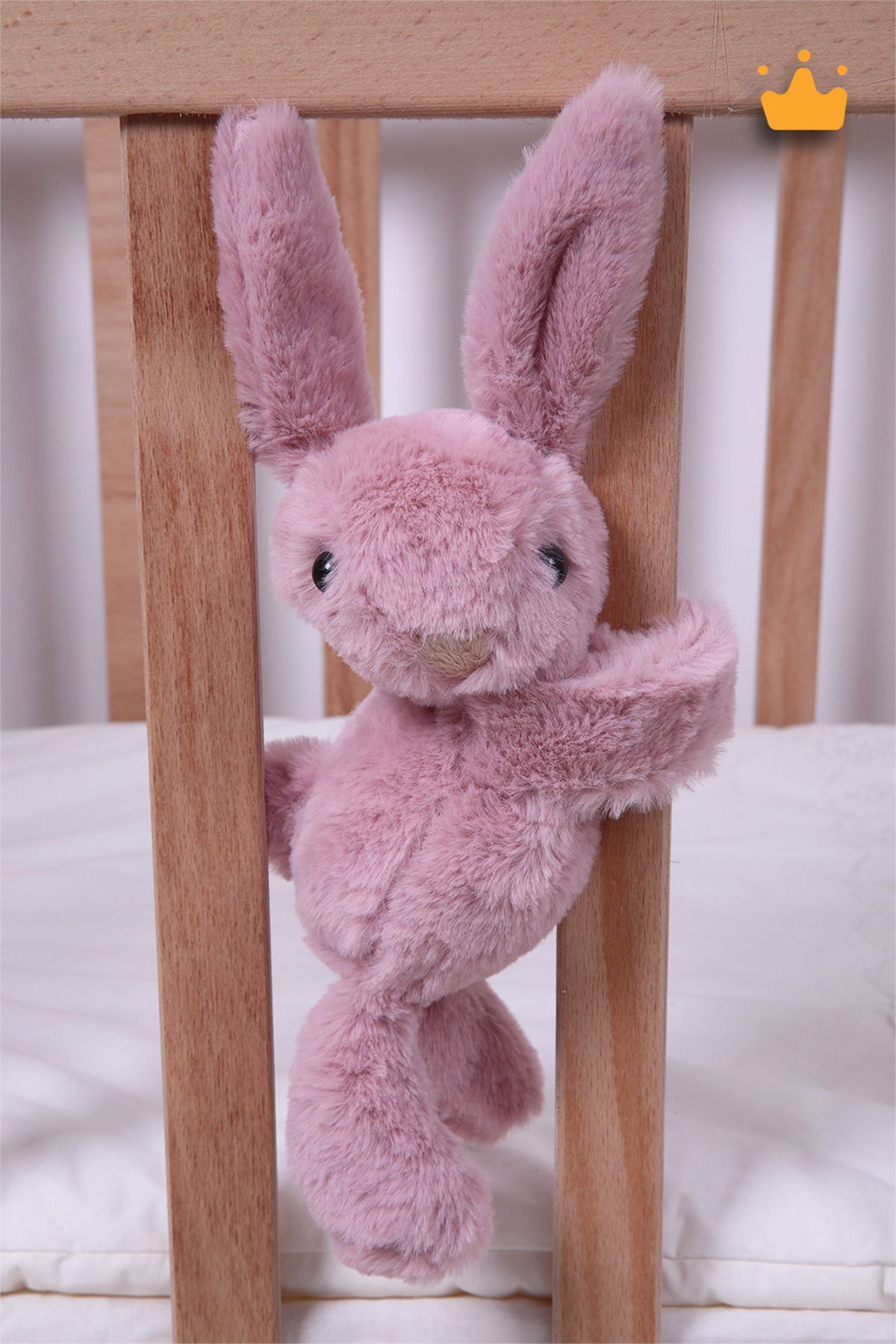 Babyhola-35cm Ultra Soft Plush Play and Sleep Companion - Hugging Rabbit Pink 6021 3
