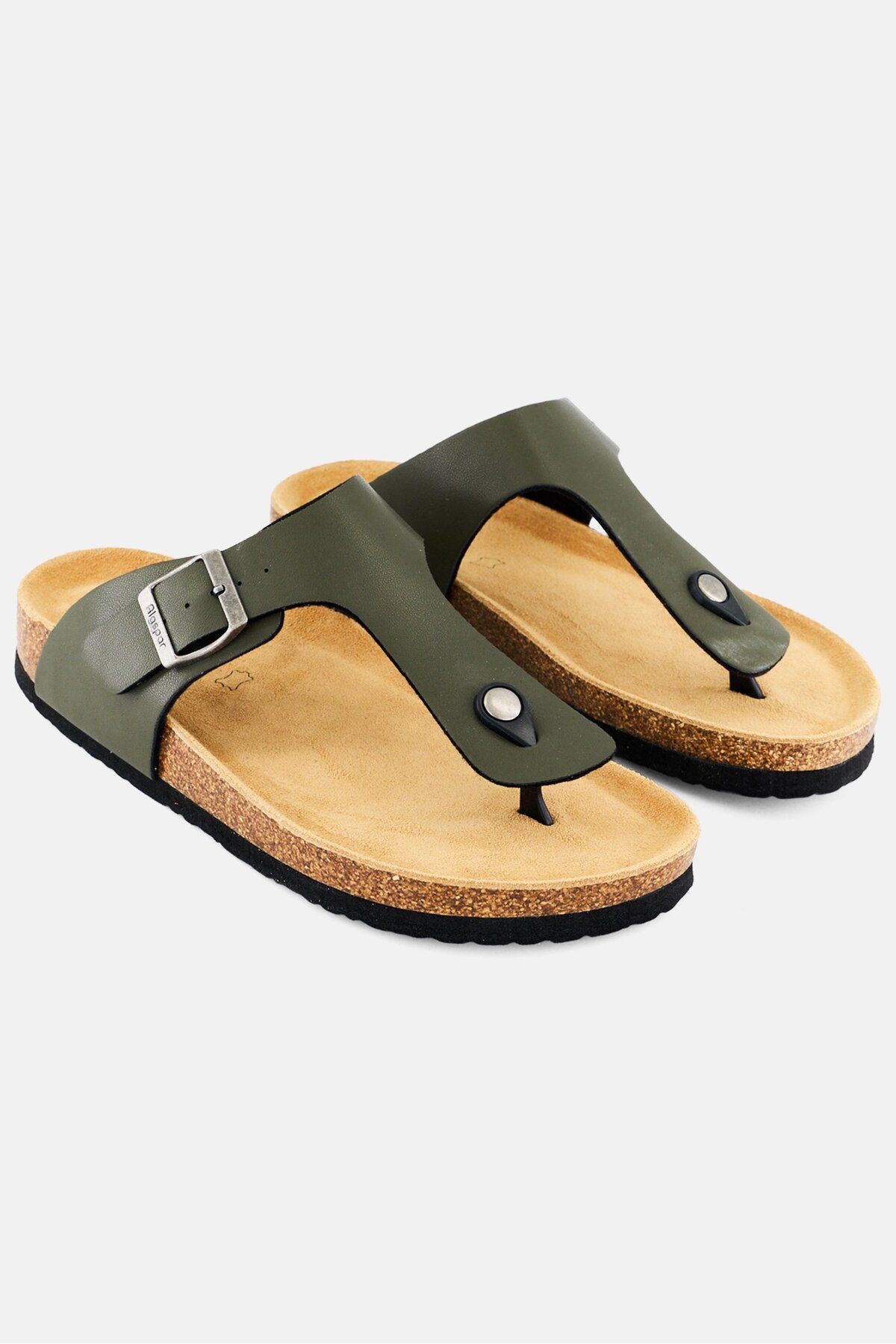 Algspar-Men Slip On Sandals, Army Green 1