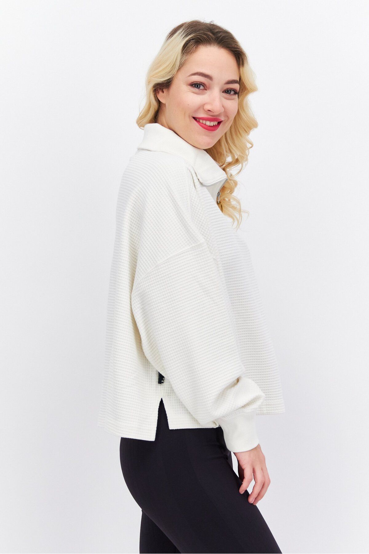 Puma-Women Oversized Fit Long Sleeve Outdoor Sweatshirt, Off White 4