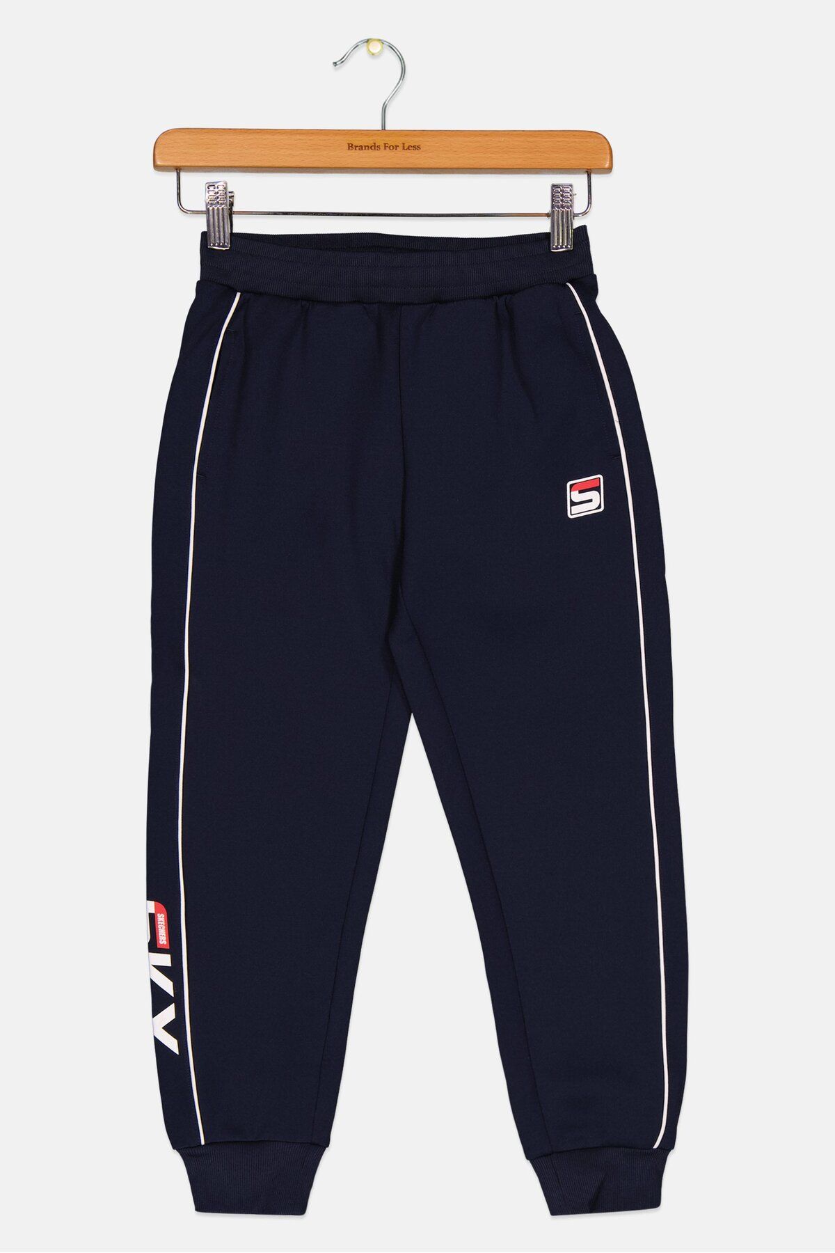 SKECHERS-Kids Boy Sportswear Fit Brand Logo Sweatpants, Navy Blue 1