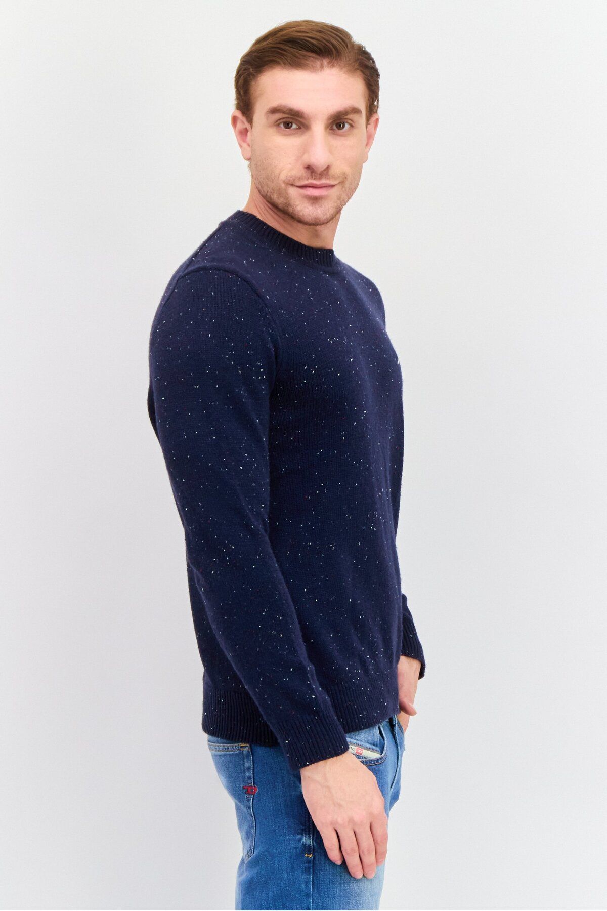 Nautica-Men Textured Sweater, Navy 4