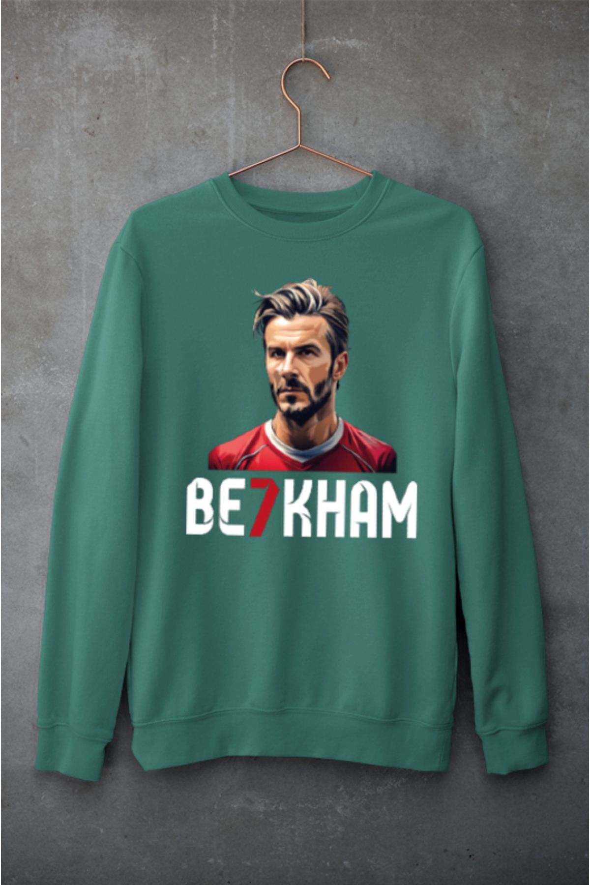 Biy Store Beckham ingiltere milli takım forma baskılı unisex bisiklet yaka spor sweatshirt