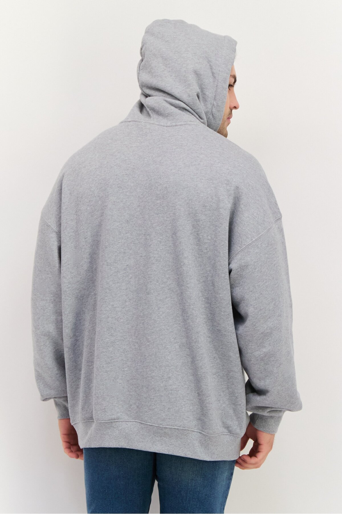 Gant-Men Hooded Embroidered Logo Long Sleeves Sweatshirt, Grey 2