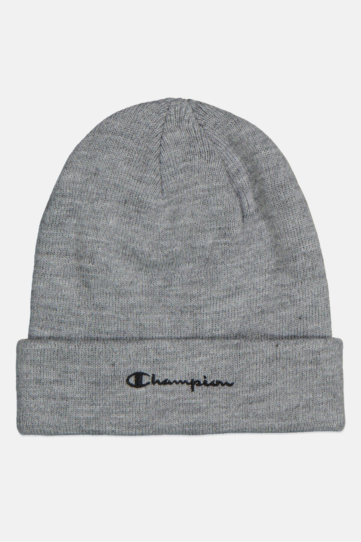 Champion-Men Brand Logo Beanie, Grey 1