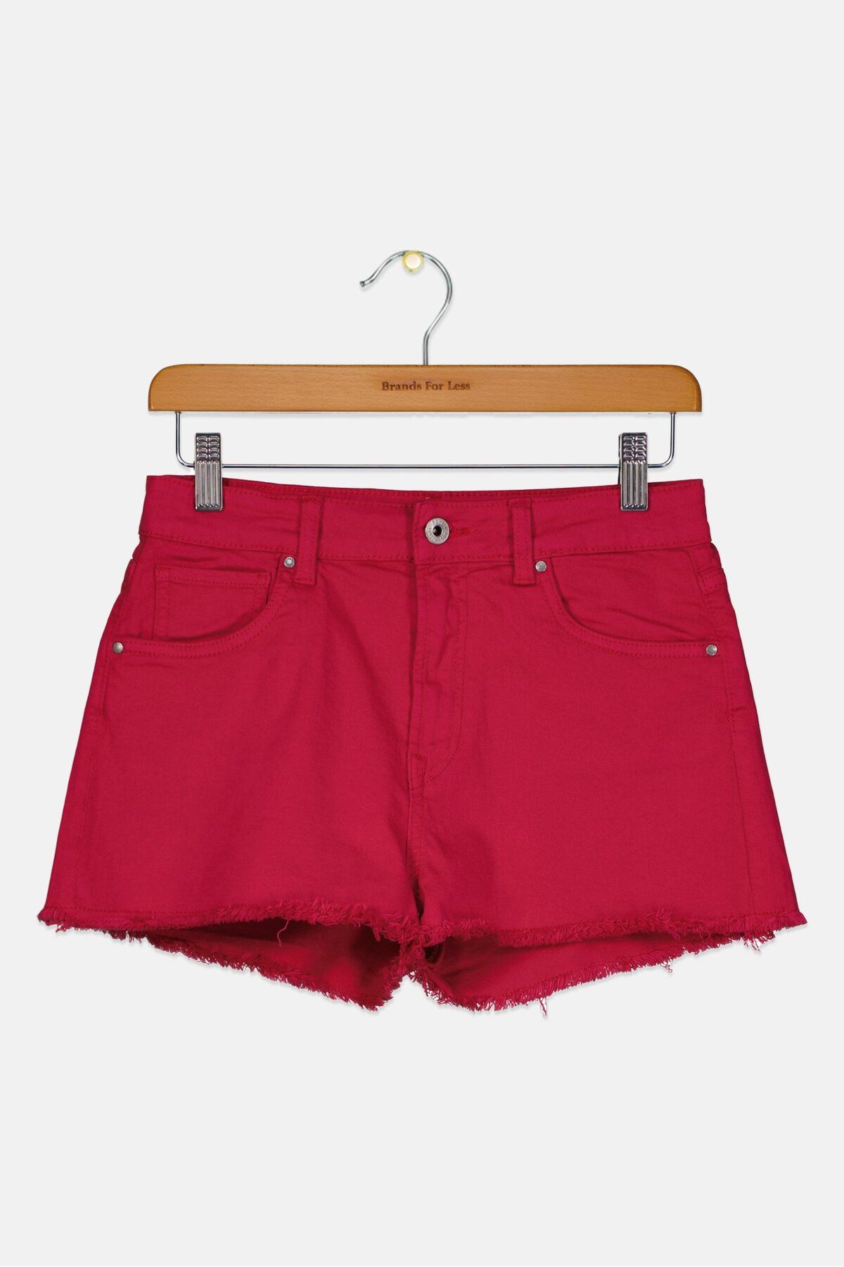 Pepe Jeans-Kids Girl Plain Denim Shorts, Dark Pink 1