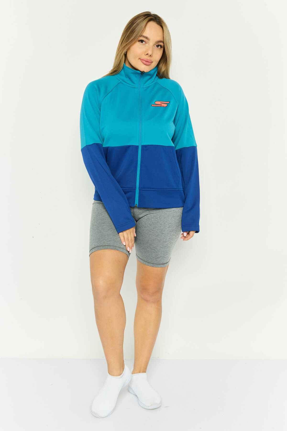 SKECHERS-Women Sportswear Fit Long Sleeves Training Sweatshirt, Blue 2