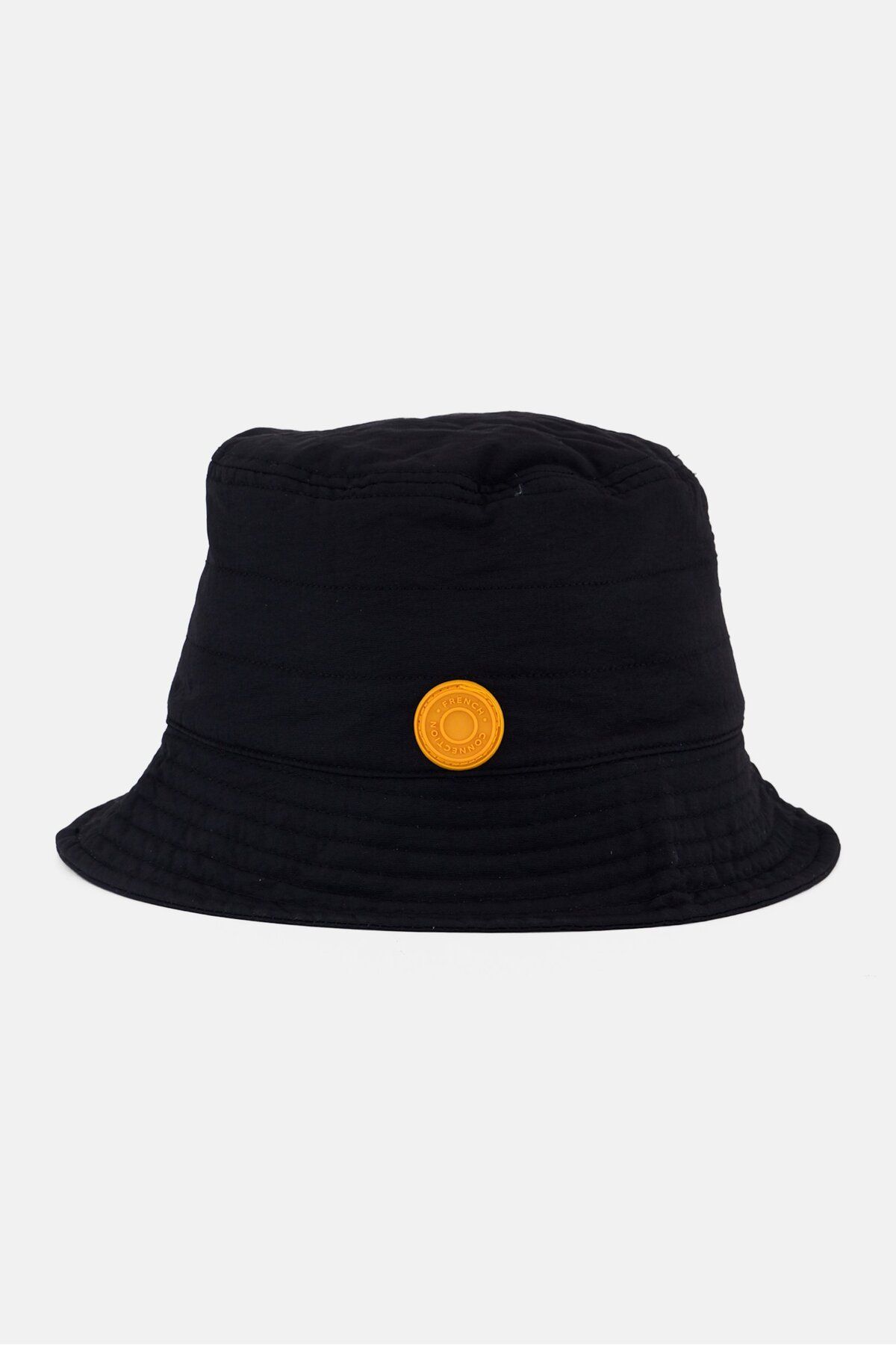 French Connection-Women Brand Logo Bucket Hat, Black 1