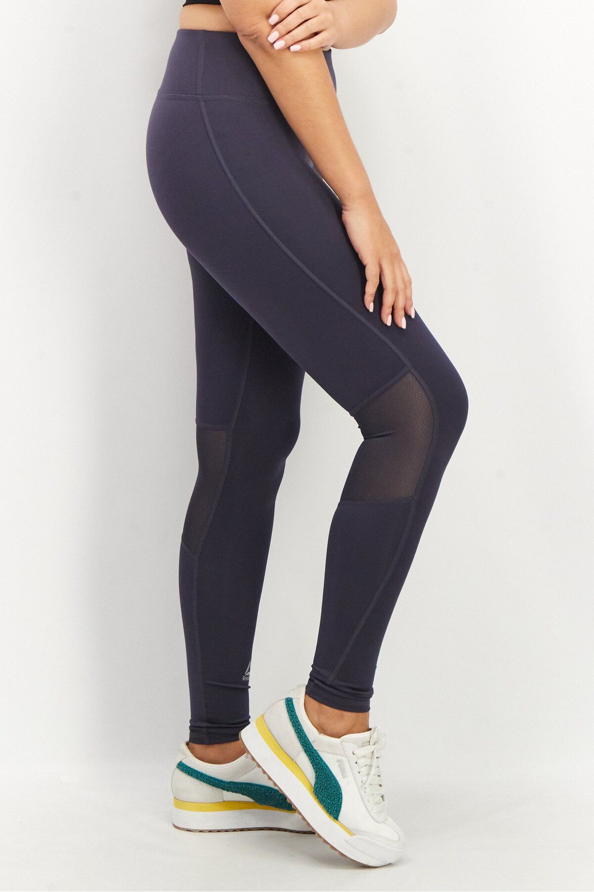 Reebok-Women Sportswear Fit Running Tights, Navy 4