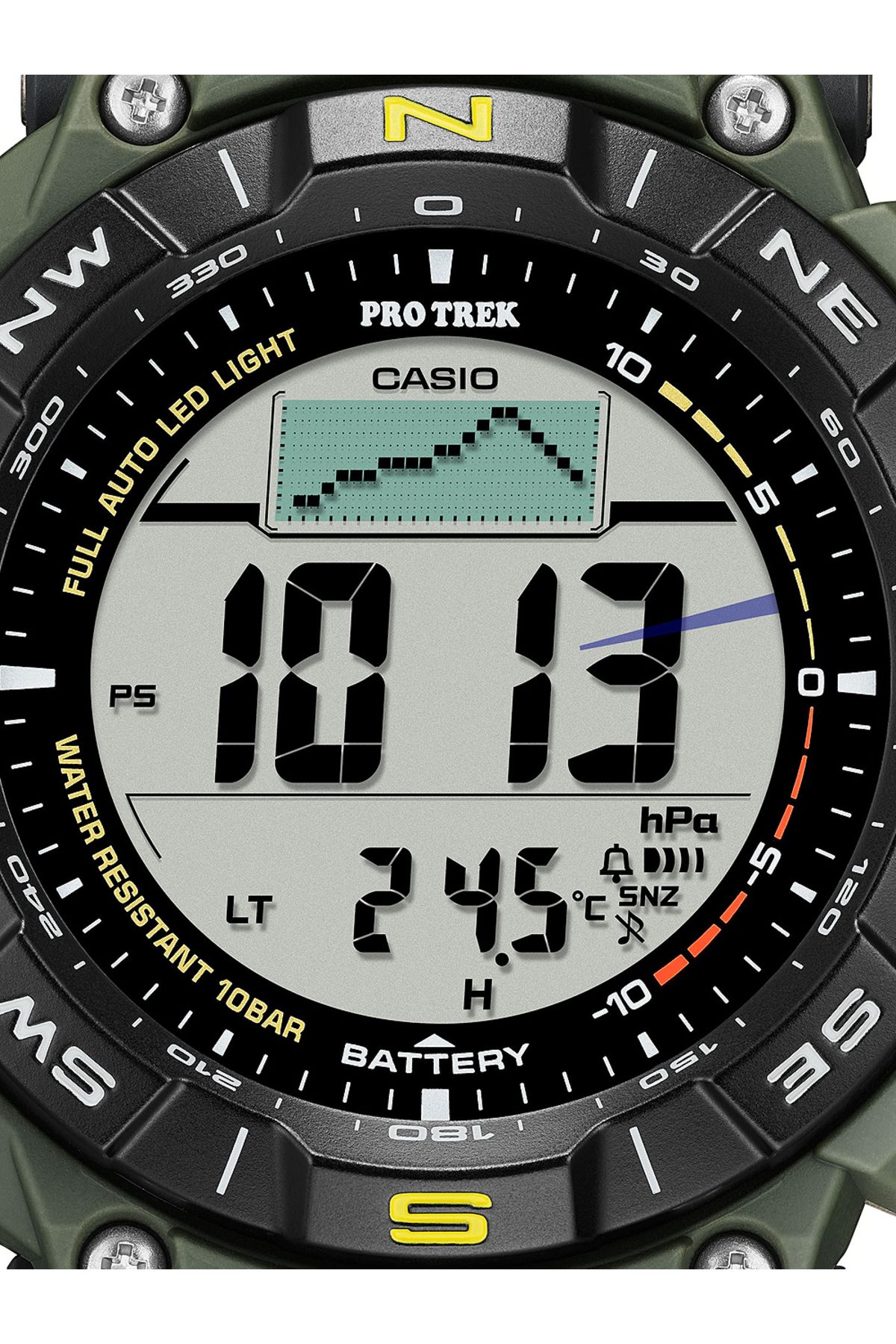 Casio-Ανδρικό ρολόι Casio PRG-340-3ER, Quartz, 53mm, 10ATM 5