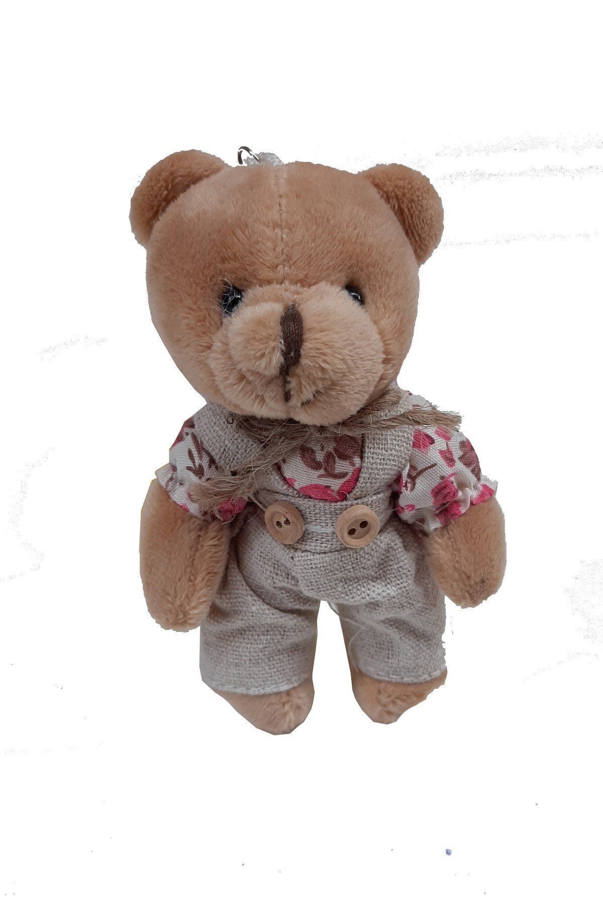 Hayalperest boncuk-Men's Plush Teddy Bear with Pink Clothes 12 Cm 1