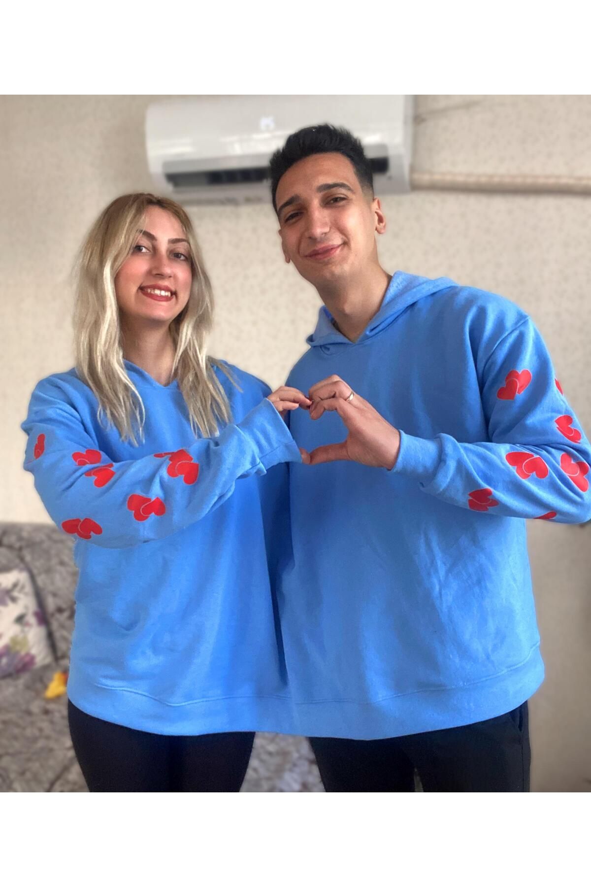 tuttoupstore Romantik Sevgili Çift 3 İplik Şardonlu Sweatshirt