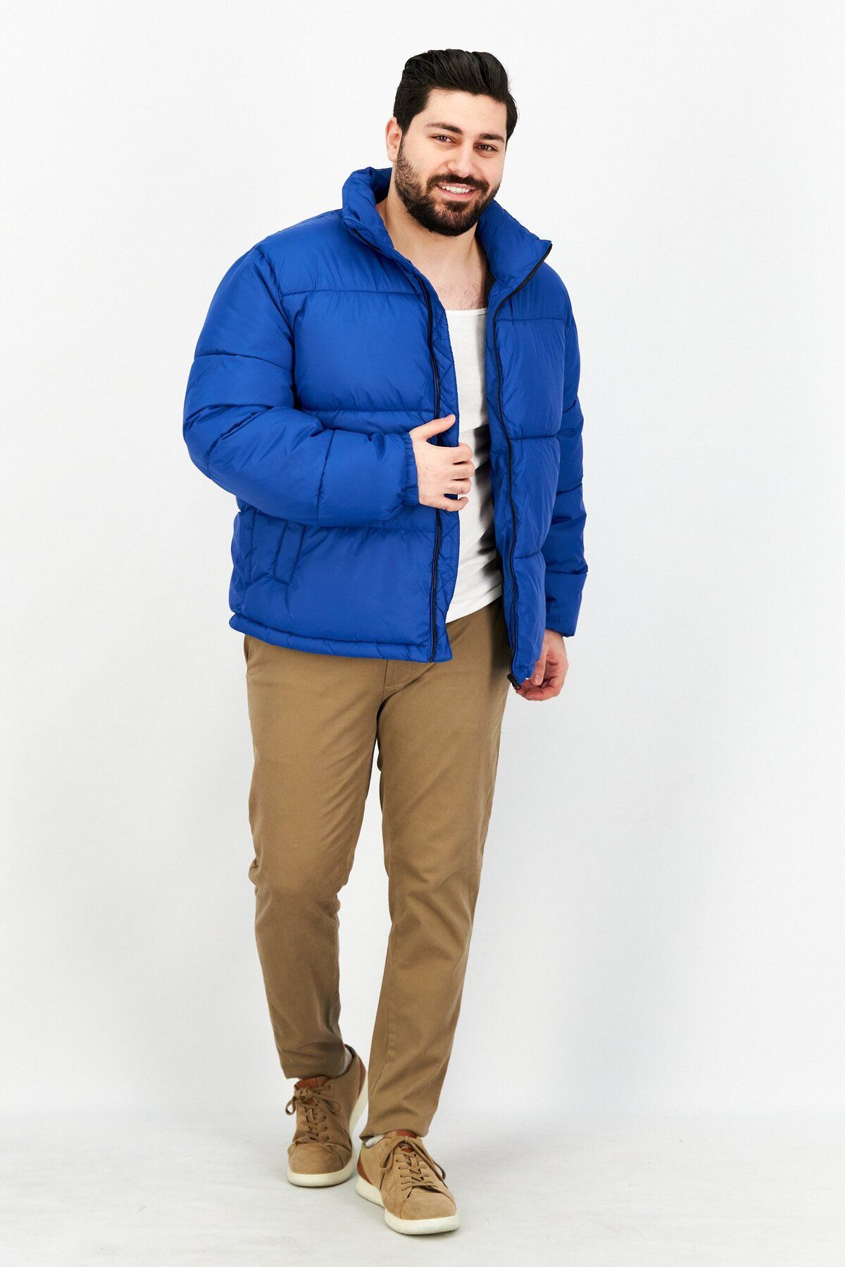 CELIO-جاكيت مبطن للرجال، أزرق 3