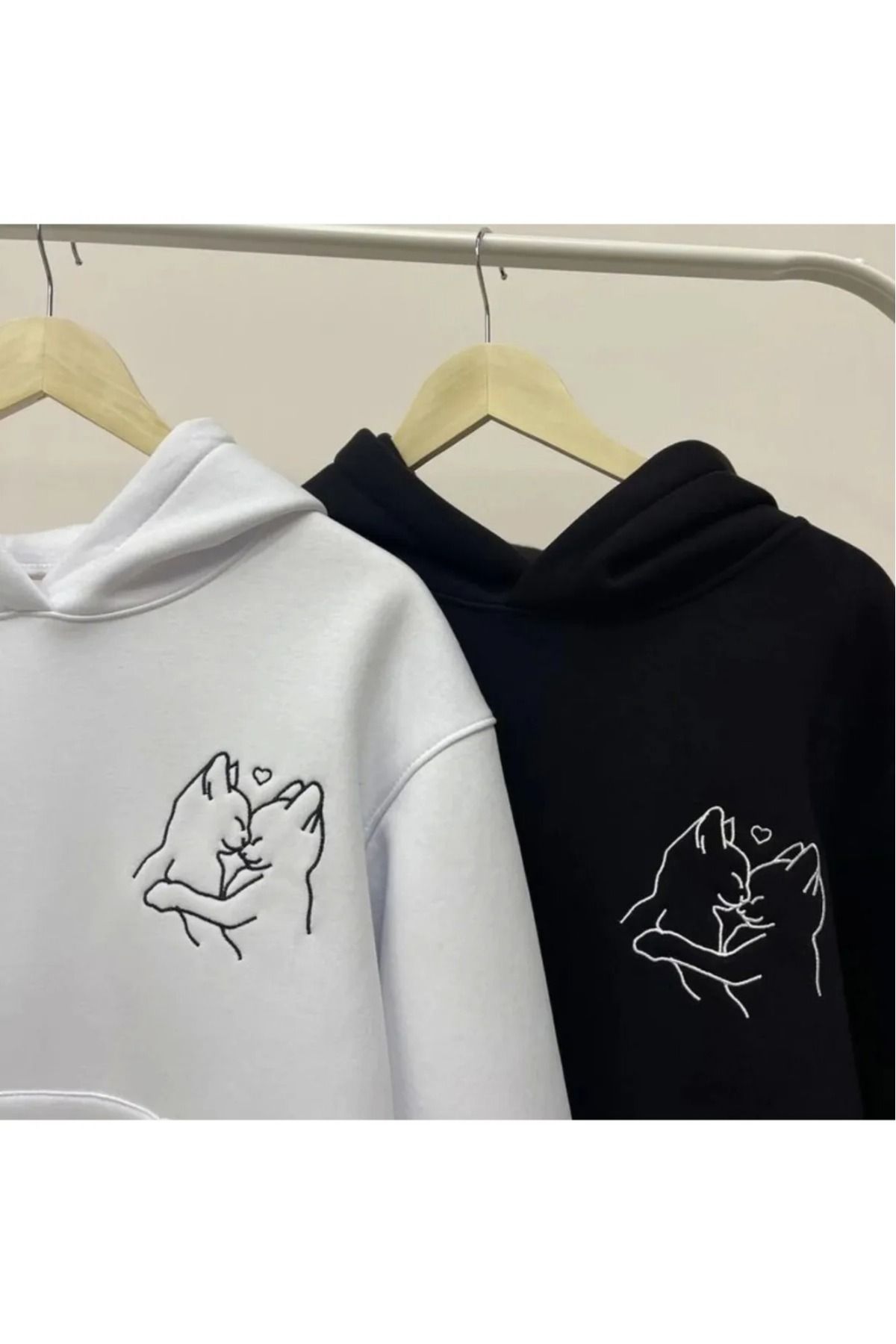 BROOD's Cute Cat Sevgililer Günü Özel Oversize Sweatshirt