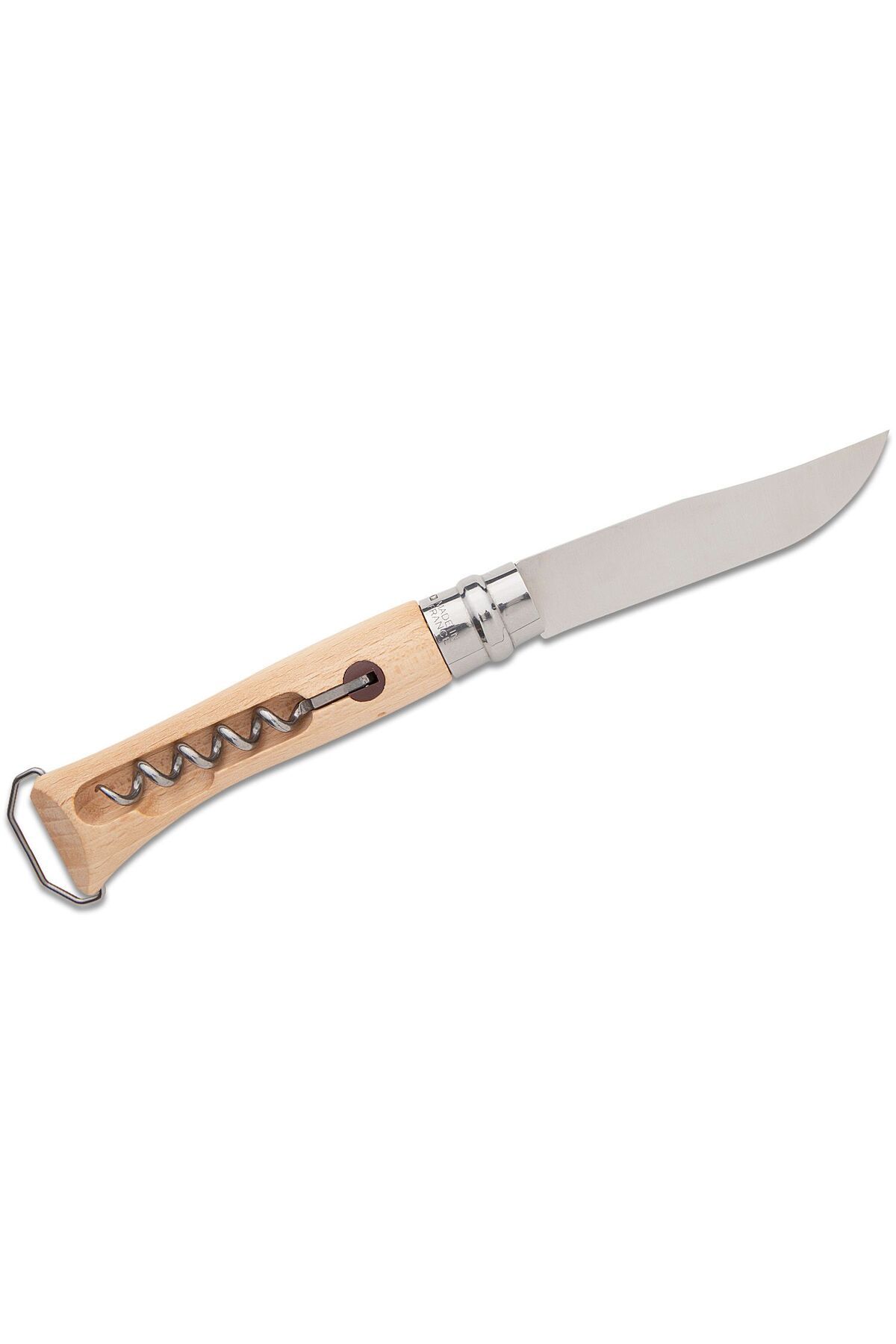 Opinel OP-002578 N 10 Corkscrew Knife Folding 3.92'' Satin Clip Tirbüşon - Çakı