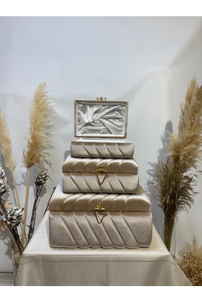 çeyiz sandık atölyesi 3lü Yan Cetvel Kutu Çeyiz sandığı