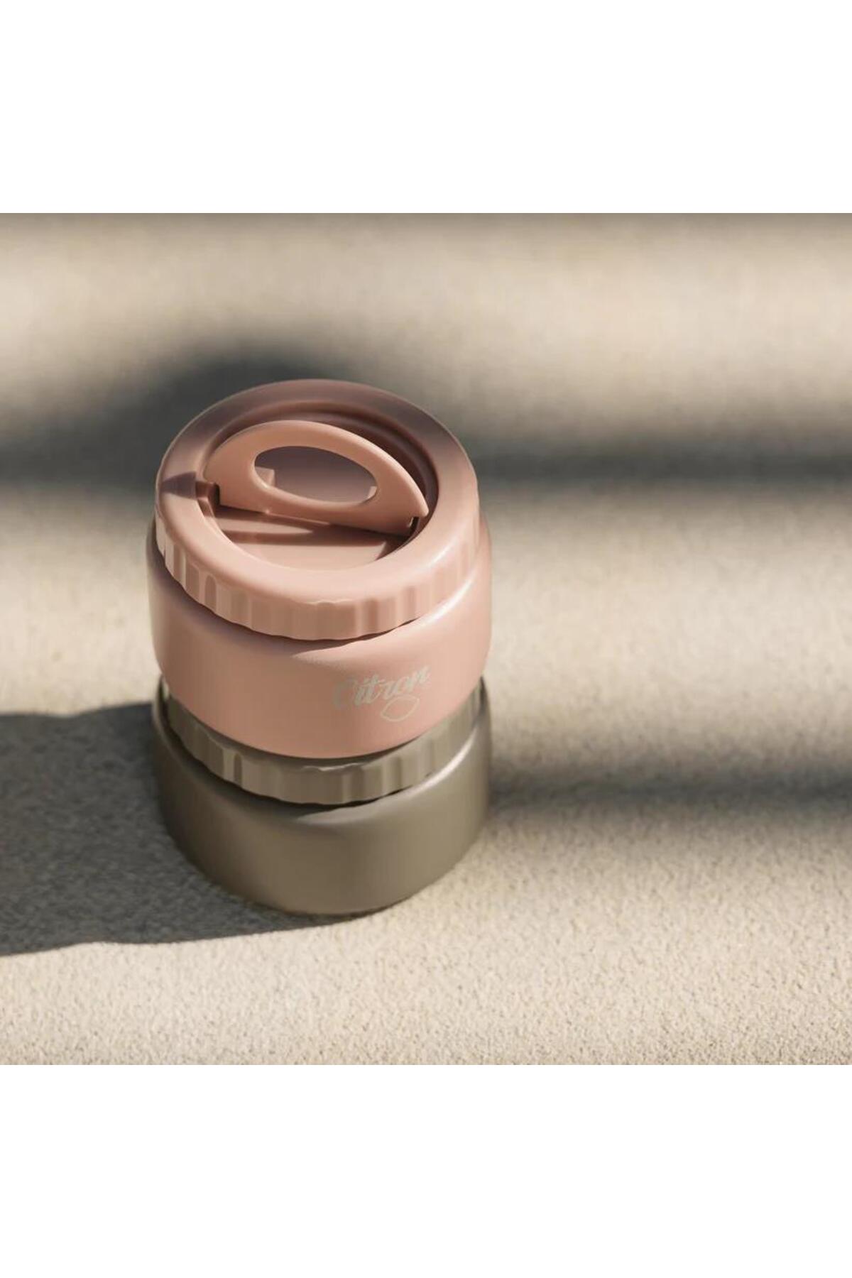 Citron Vakumlu Paslanmaz Çelik Yemek Termosu 250 ml - Blush Pink 1196397 fotoğrafı 7 (önizleme)