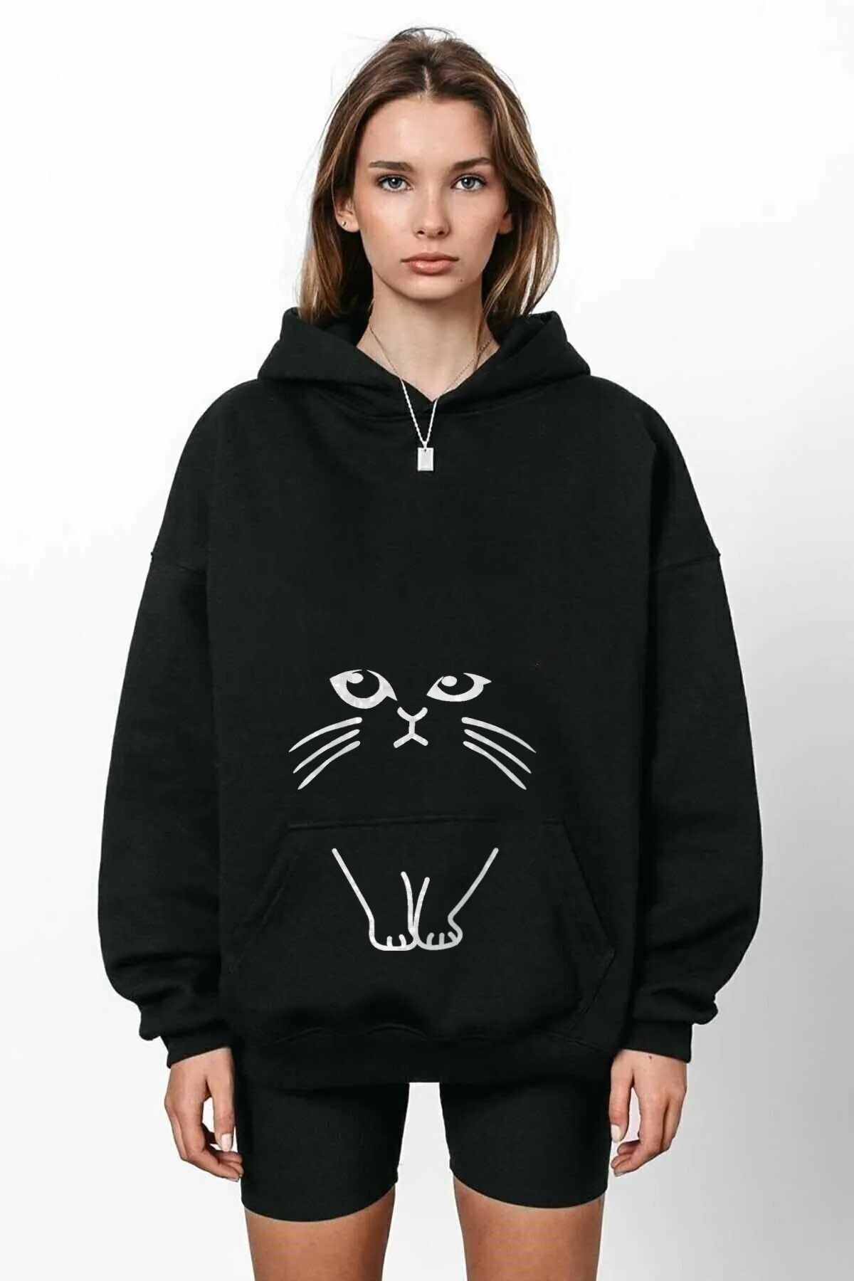 M&A ONE PİECE Yeşil baskılı kapüşönlü Sweatshirt