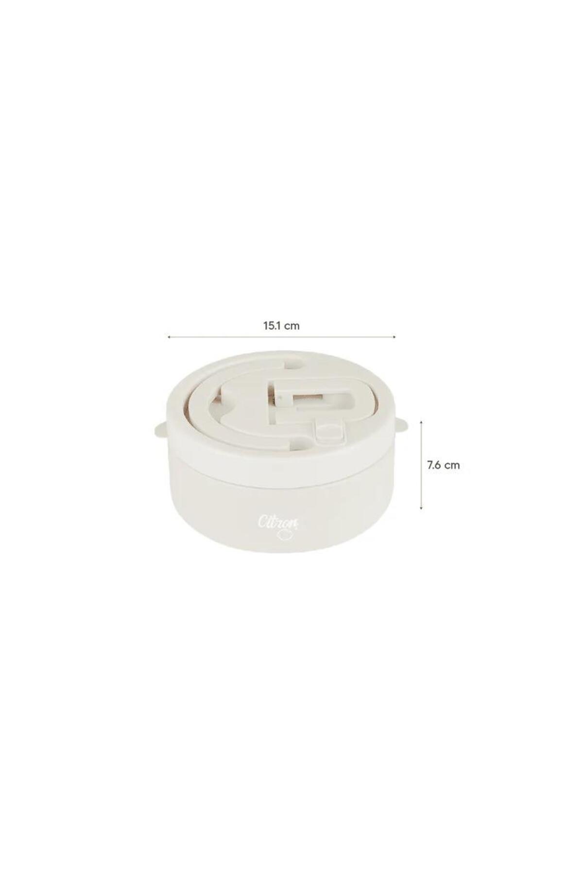 ToysAll Citron Separatörlü Paslanmaz Çelik Yemek Termosu 400 ml - Beige 1060018 fotoğrafı 6 (önizleme)