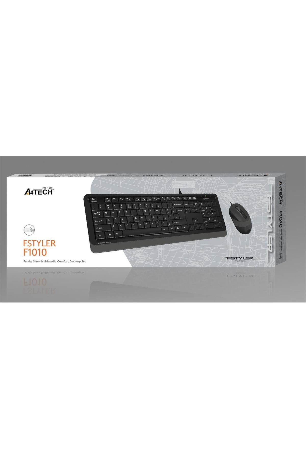 Vobotek Teknoloji A4 Tech F1010 Q Usb Gri Fn-Mm Klv+Optik Mouse Set