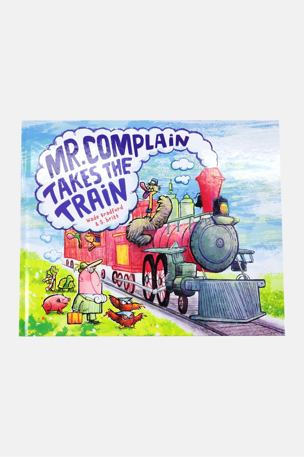 Wade Bradford-Mr Complain Takes the Train Hardcover Book, Blue Combo 1