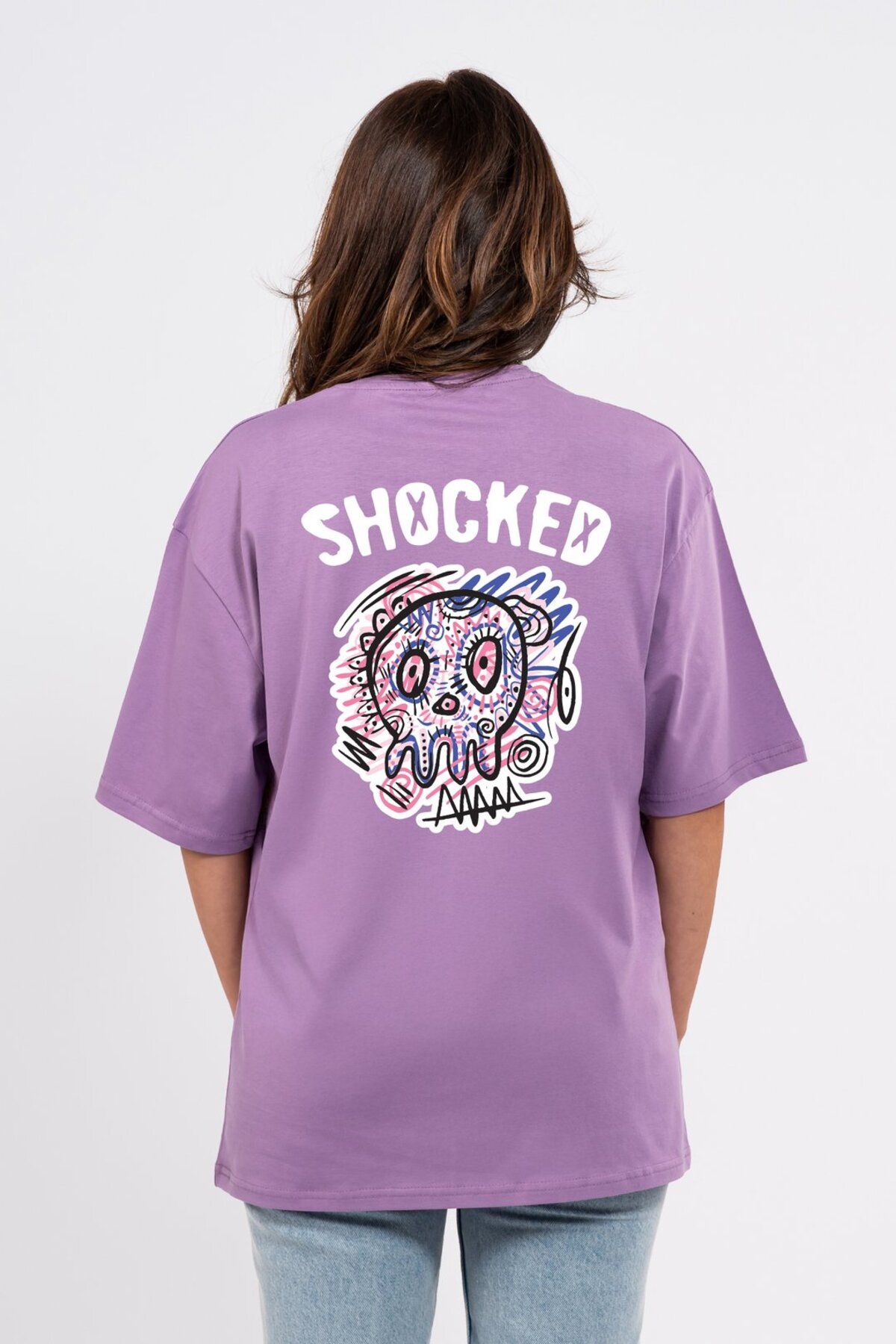 LUMARTA Oversize Sırtta Shocked Baskılı Tshirt