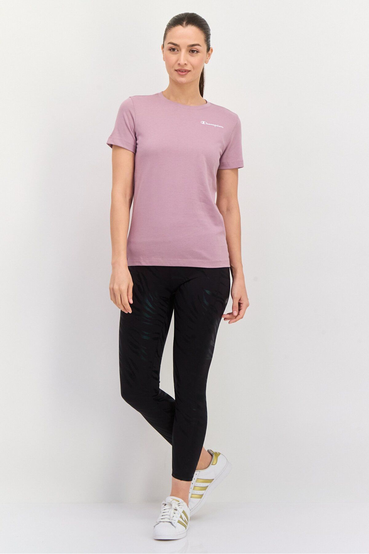 Champion-Women Sportswear Fit Short Sleeves Outdoor Top, Mauve 2