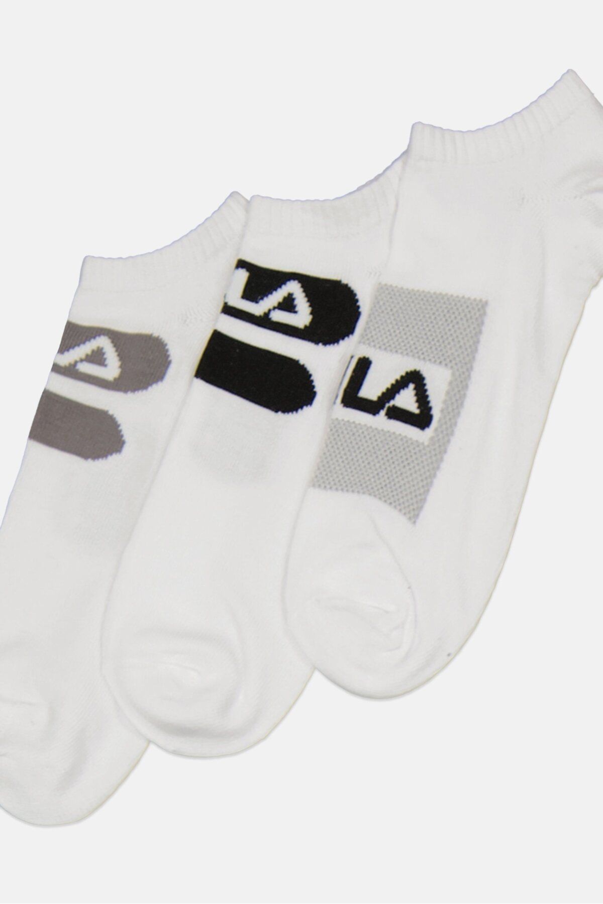 Fila-Men 12 Pair Brand Logo Ankle Socks, White 2