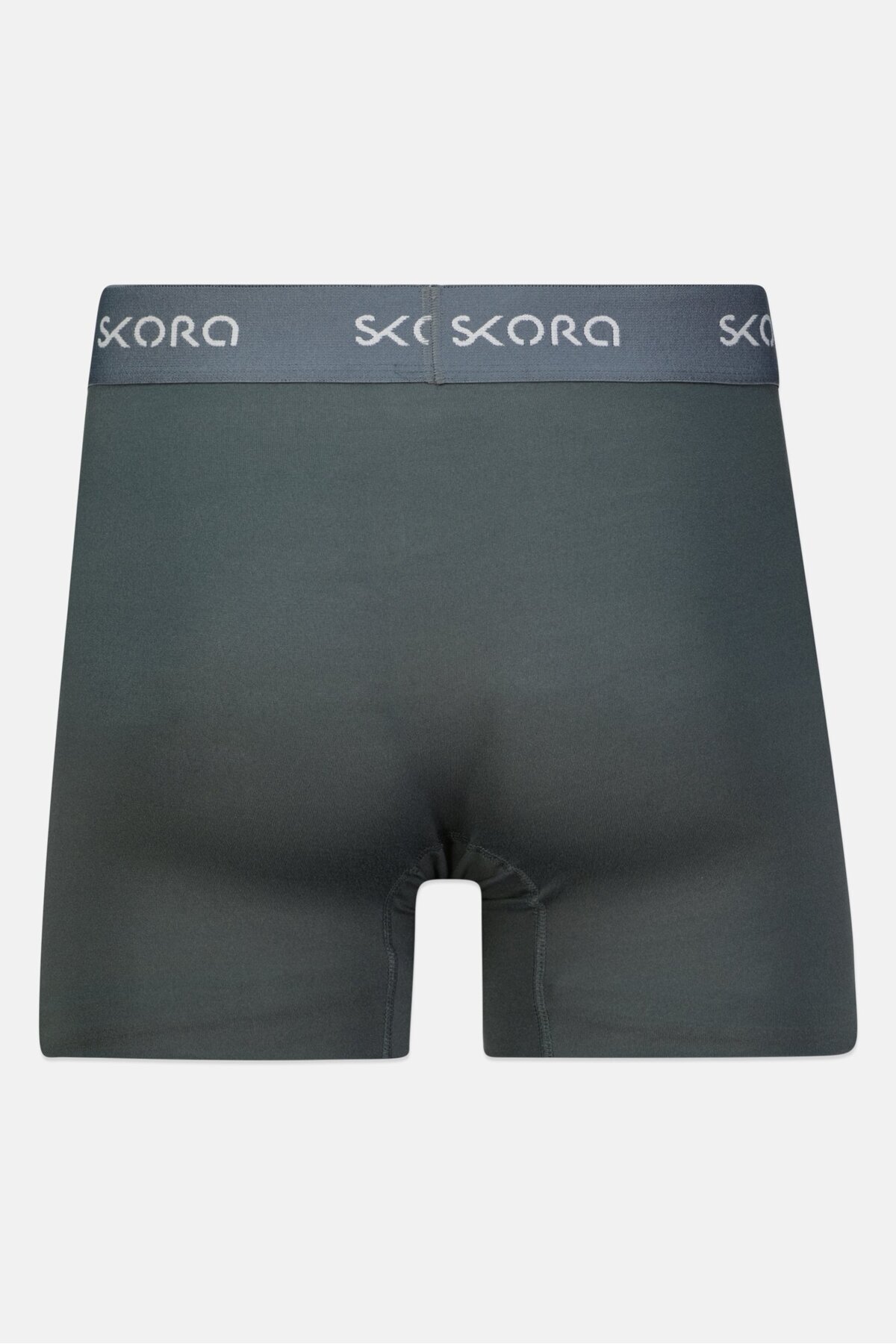 Skora-Men 5 Pieces Brand Logo Long Boxer Brief, Black 5