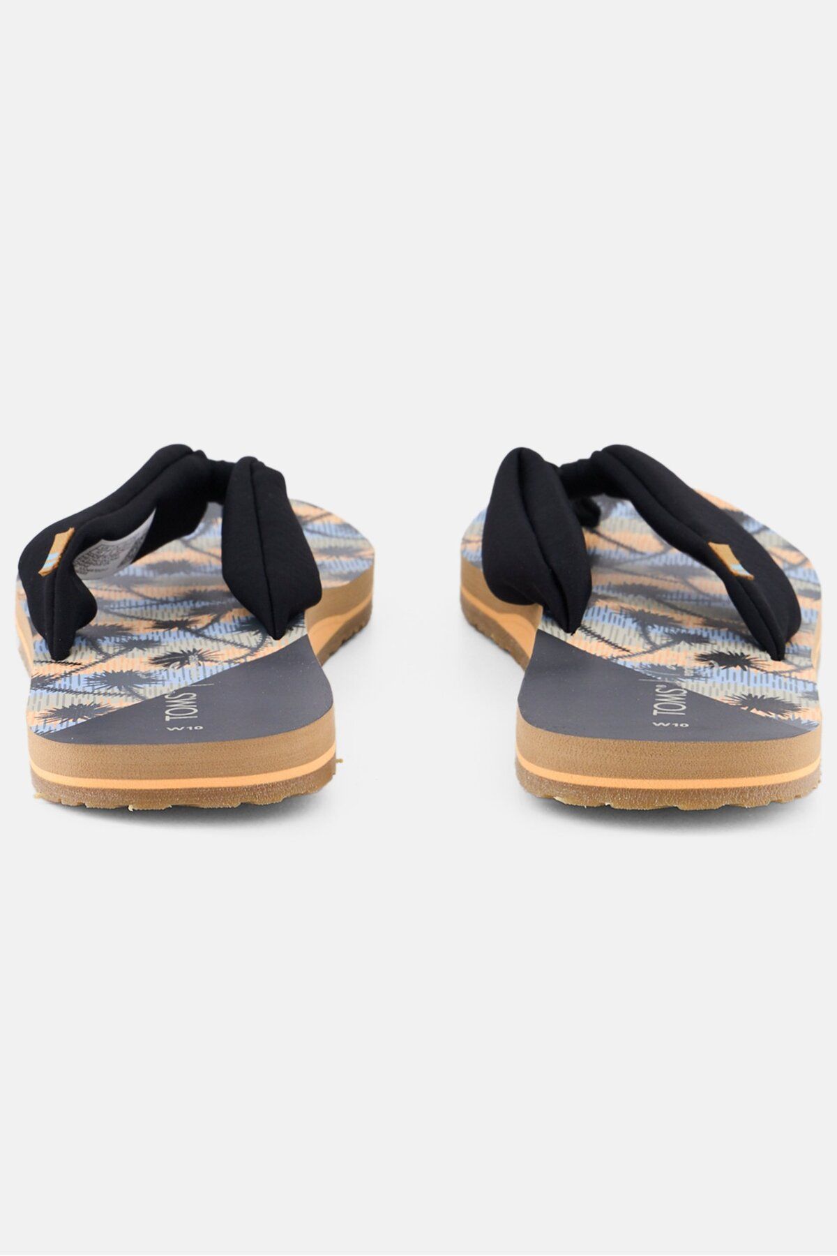Toms-Women Piper Tree Print Slip On Flip Flops, Black 2