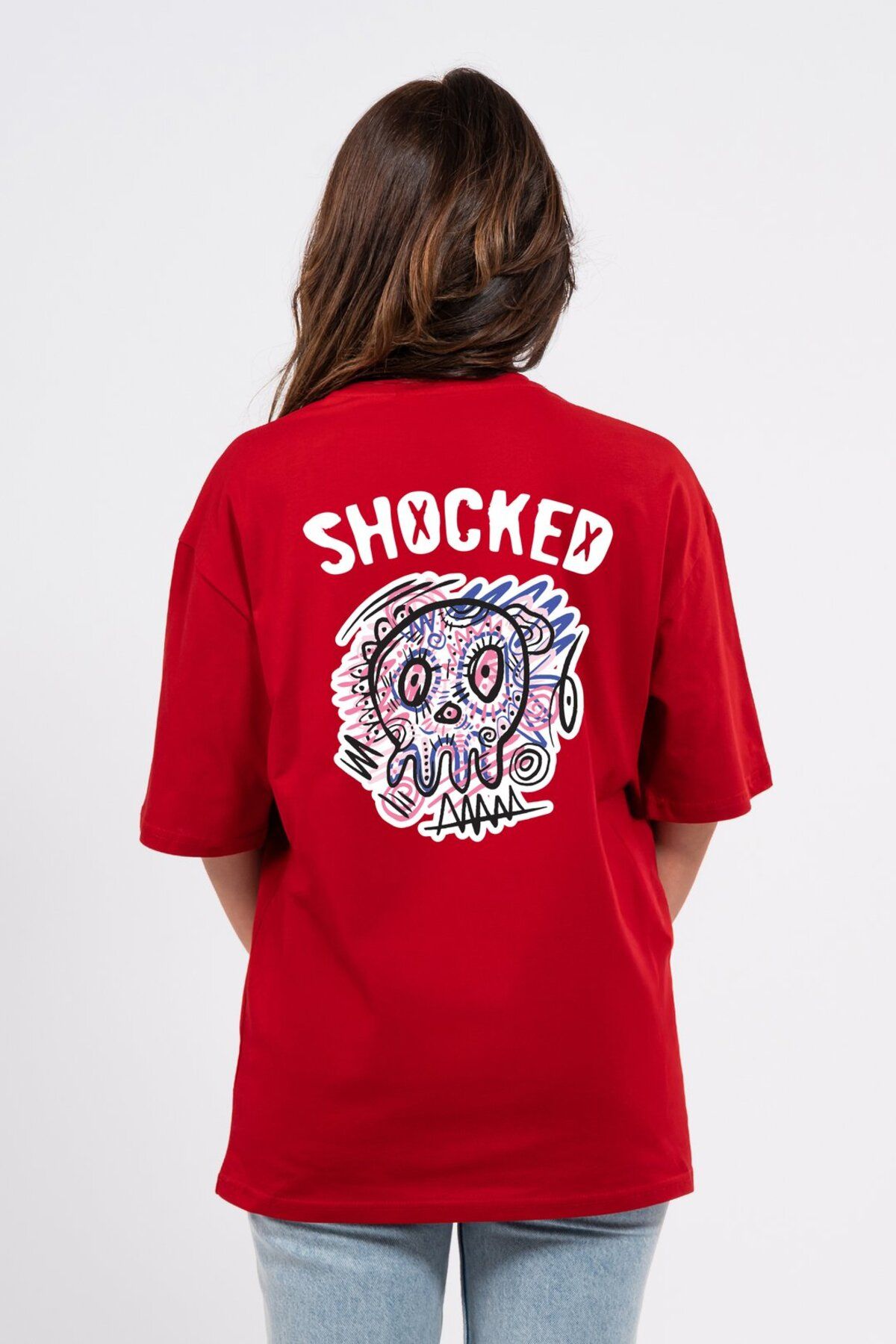 LUMARTA Oversize Sırtta Shocked Baskılı Tshirt