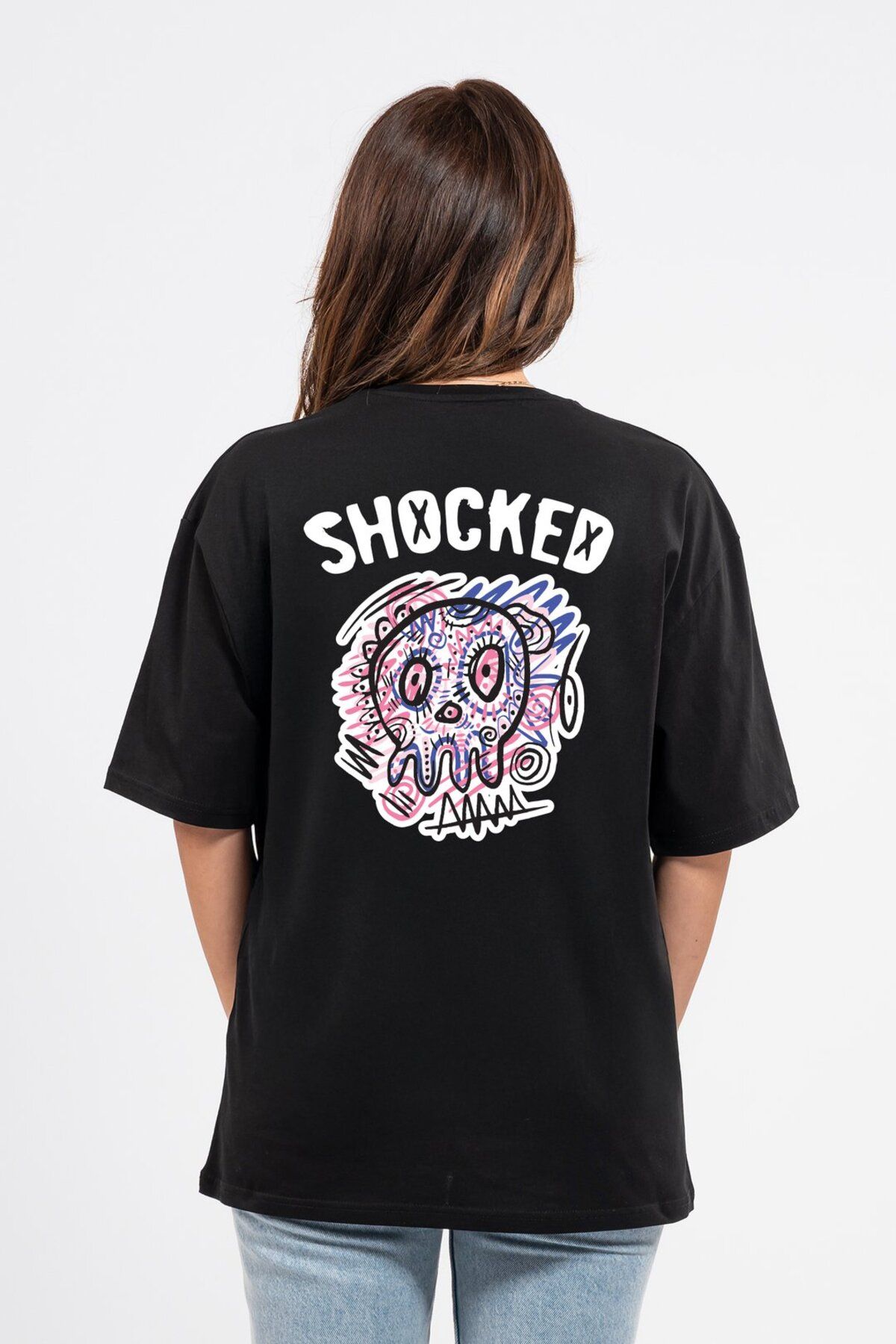 LUMARTA Oversize Sırtta Shocked Baskılı Tshirt