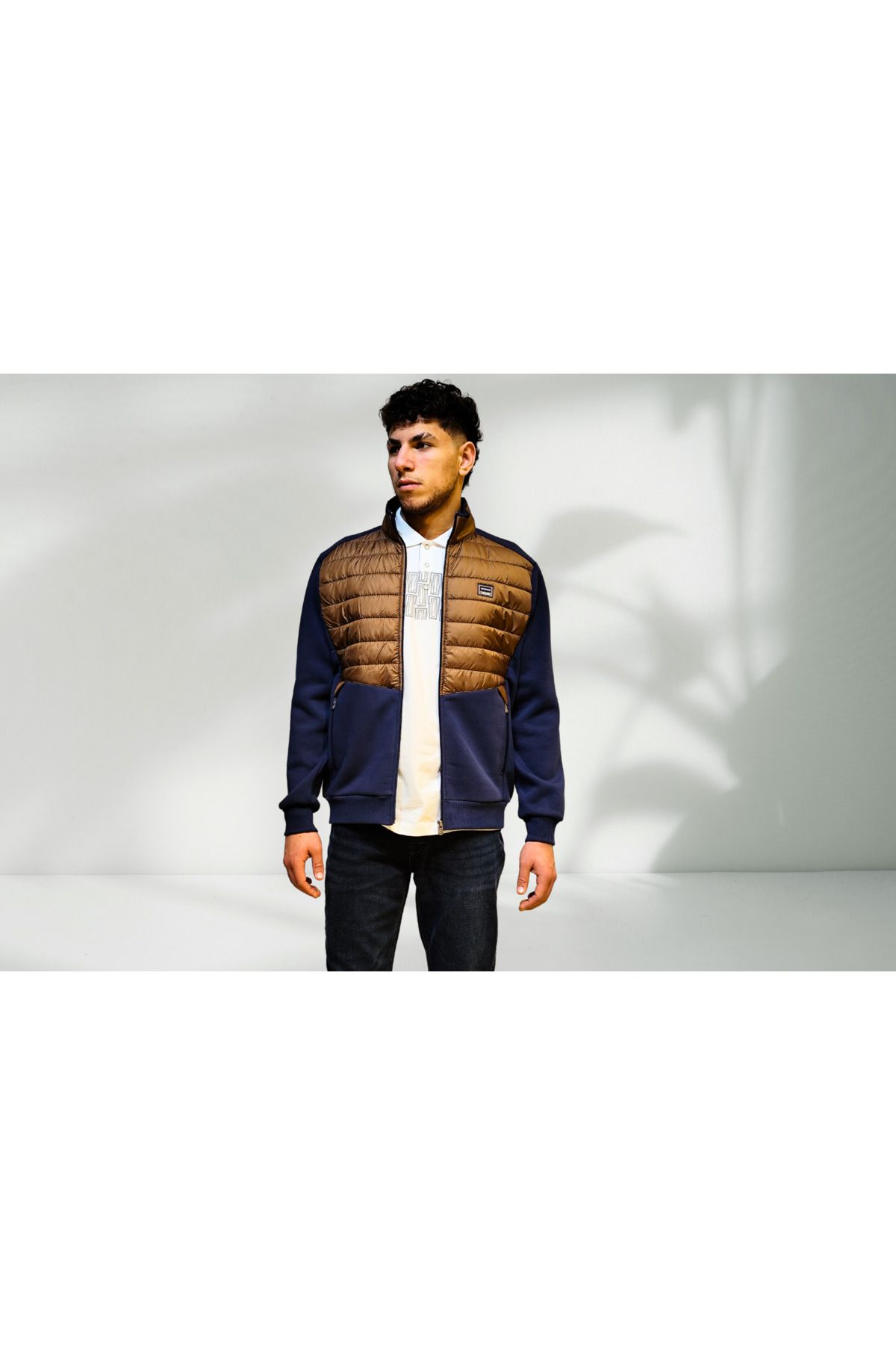 Campione ERKEK DİK YAKA CAPİTONE DETAYLI LACİ-KAHVE ÖRME SWEAT CEKET 253099201