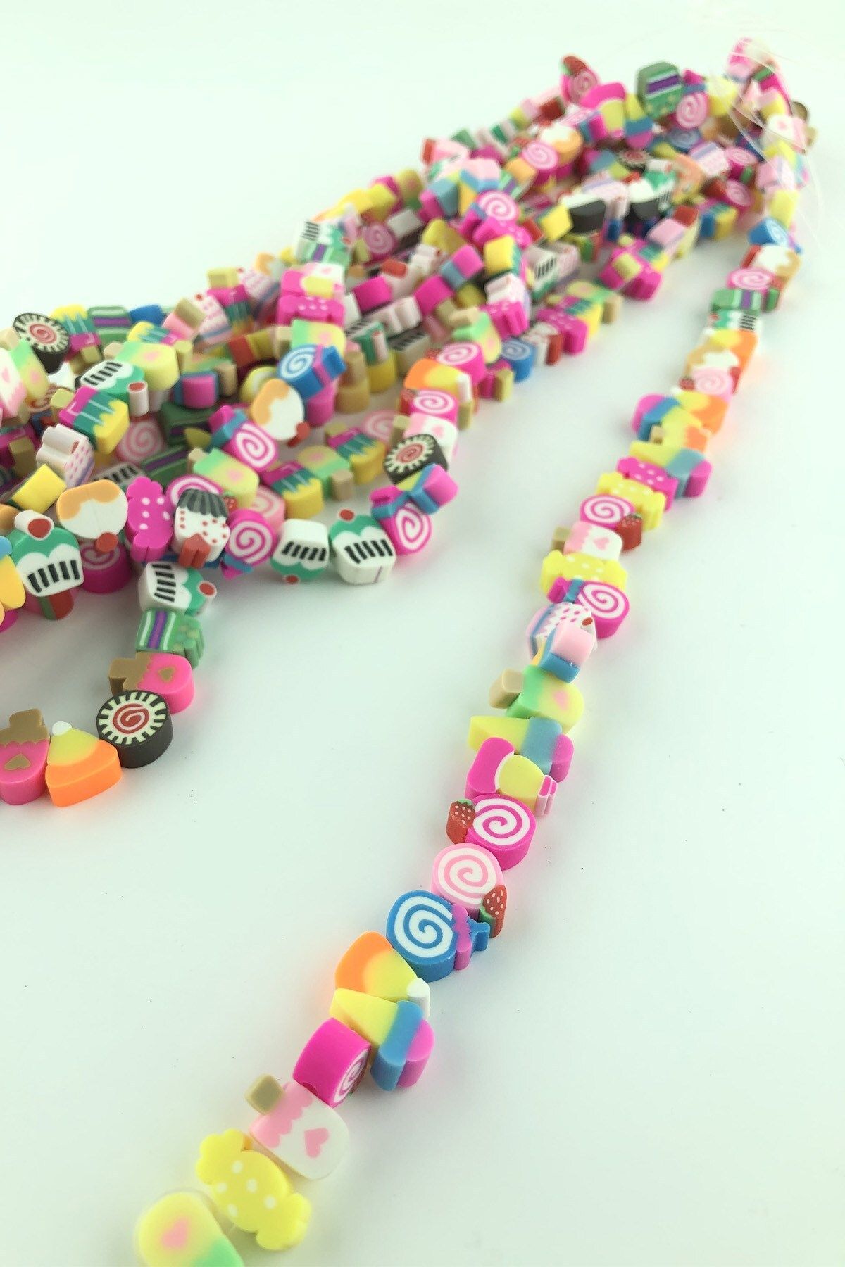 Hayalperest boncuk-Fimo Bead with Confectionery and Ice Cream Pattern 2