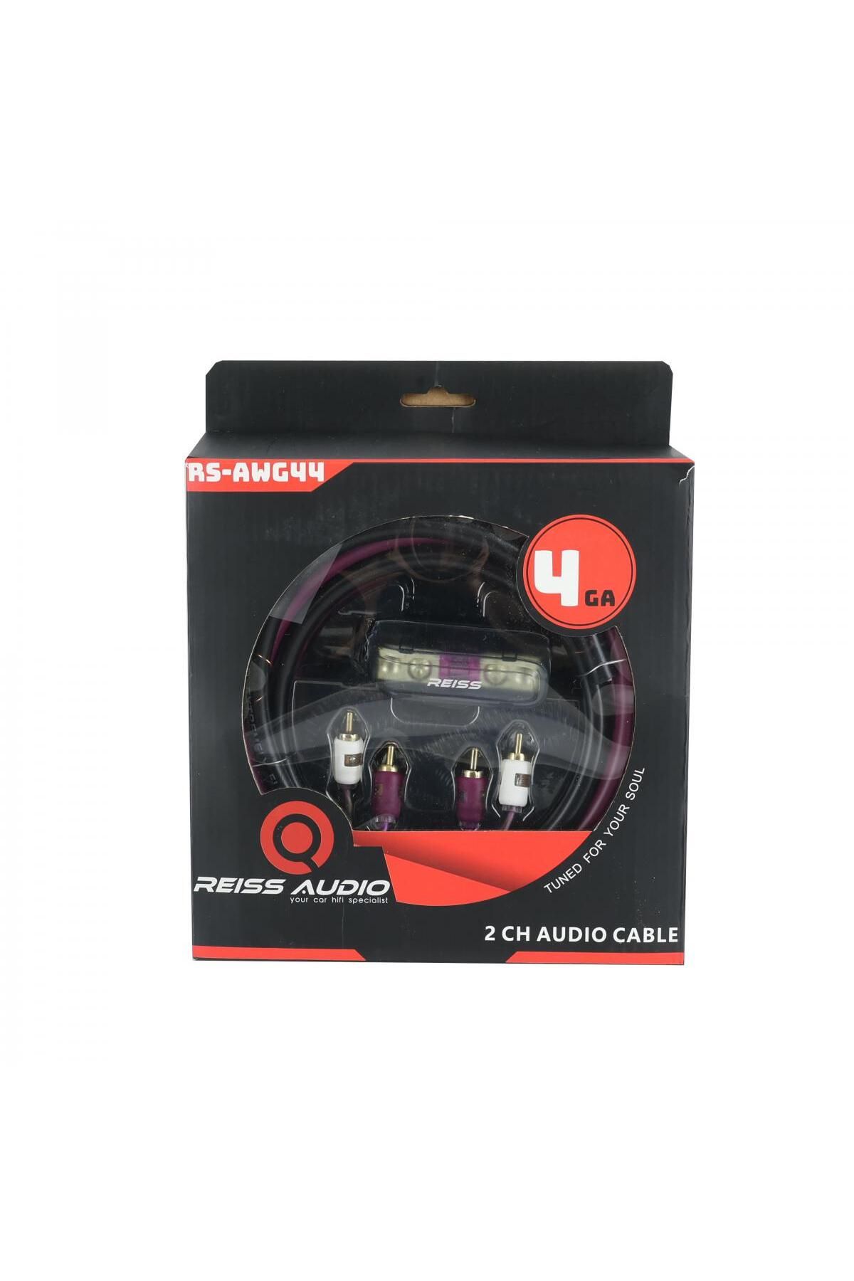 REISS AUDIO RS-AWG44 4 GA KABLO TAKIMI FULL TAKIM RCA GİRİŞLERİ 24 AYAR ALTIN KAPLAMADIR