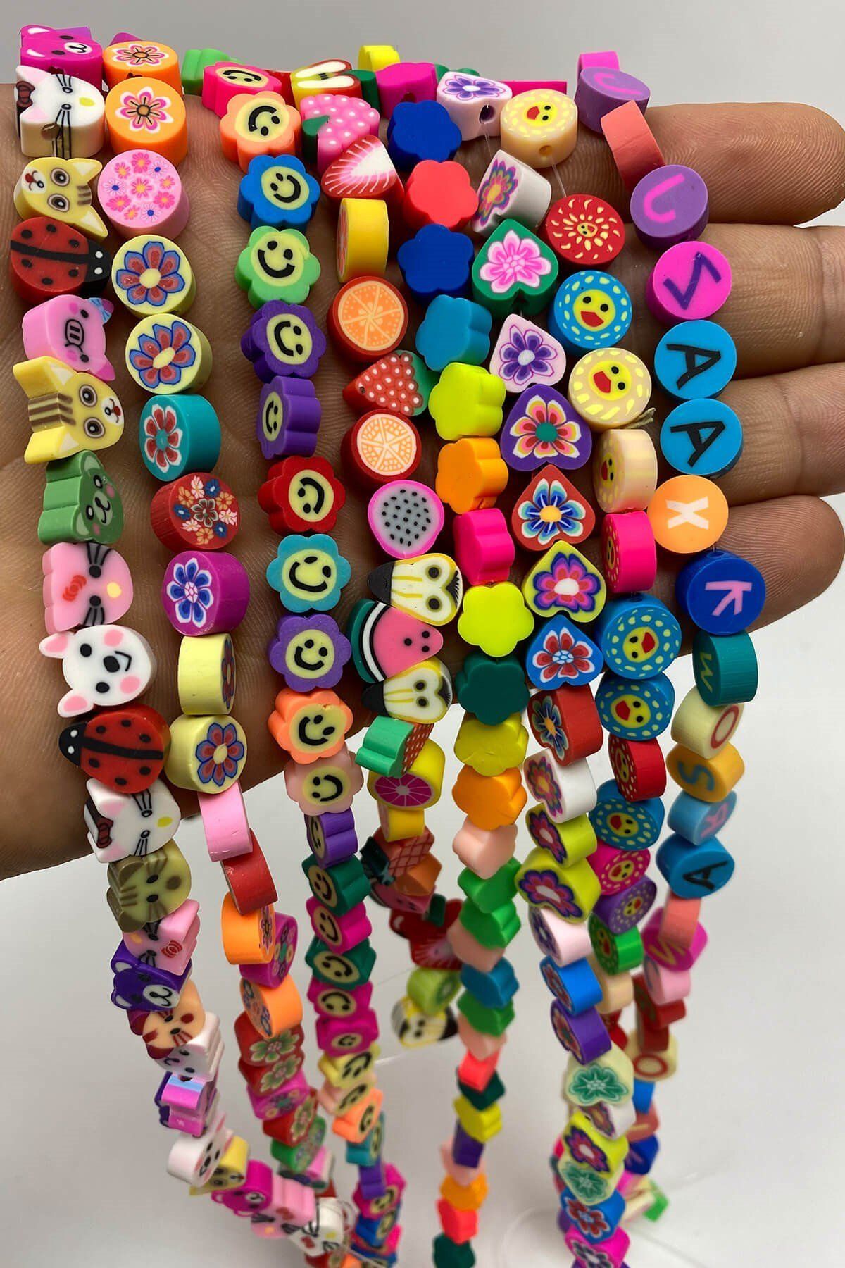 Hayalperest boncuk-Figured Fimo Bead Set 8 Strings 3