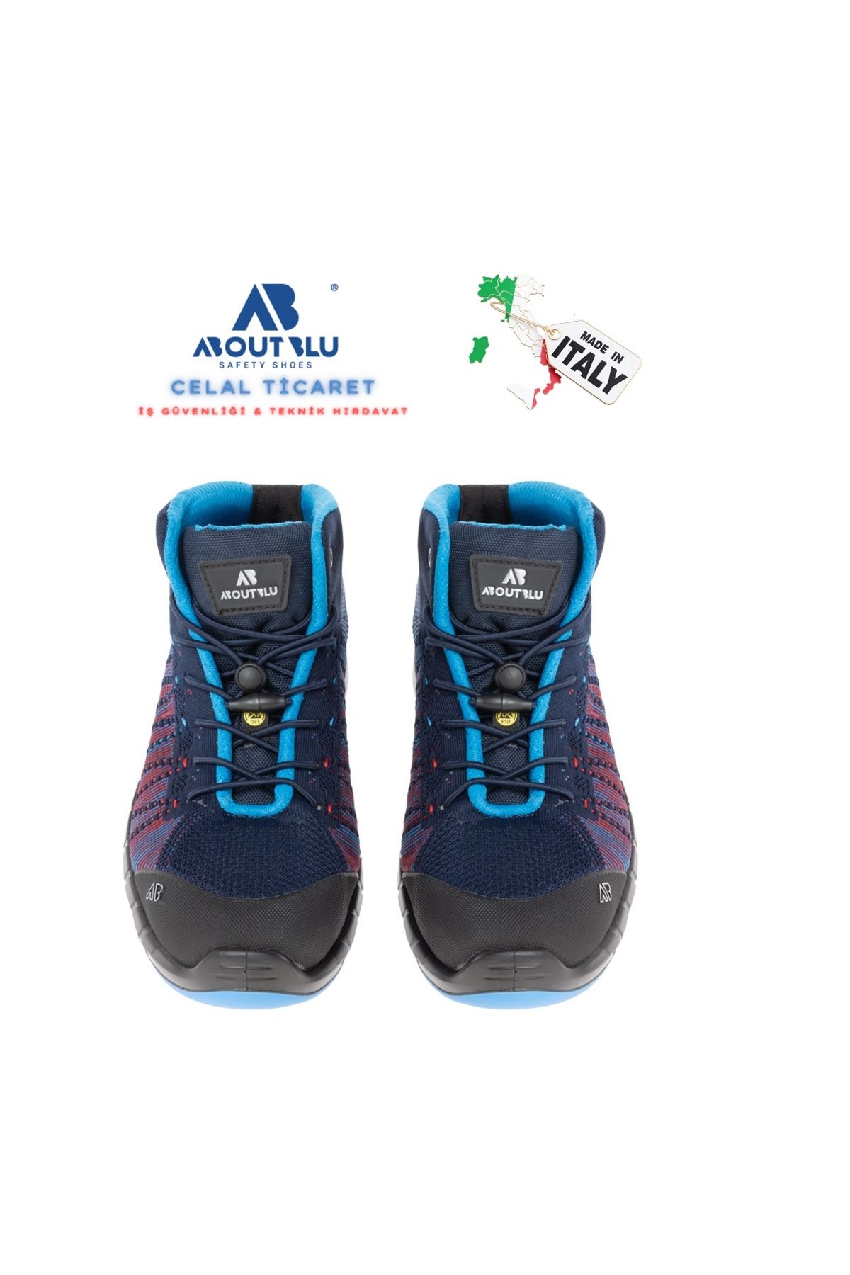 ABOUTBLU Le Mans Navy Mid Iş Botu S3 İş Güvenliği Ayakkabısı