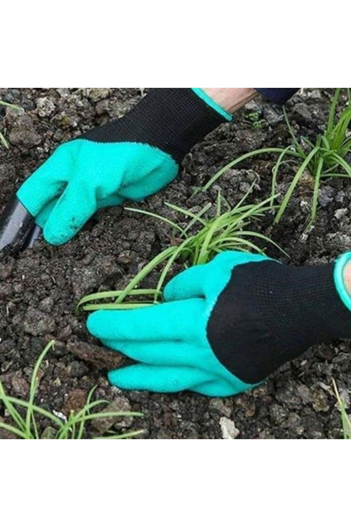 pazarella TOPTANBULURUM Toprak Kazma Ekme Çapalama İçin Korumalı Bahçe Bahçivan Eldiveni