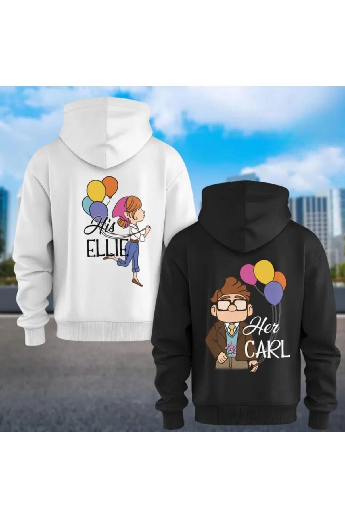 Shoprise 14 Şubat Sevgililer Günü Couple Çift Baskılı Rahat Kalıp Sweatshirt