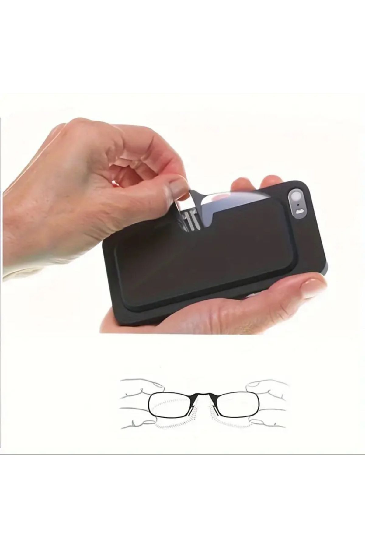 glasses accessory-Practical Phone Reading Glasses - Above Nose, Stickable Back +1.50 2