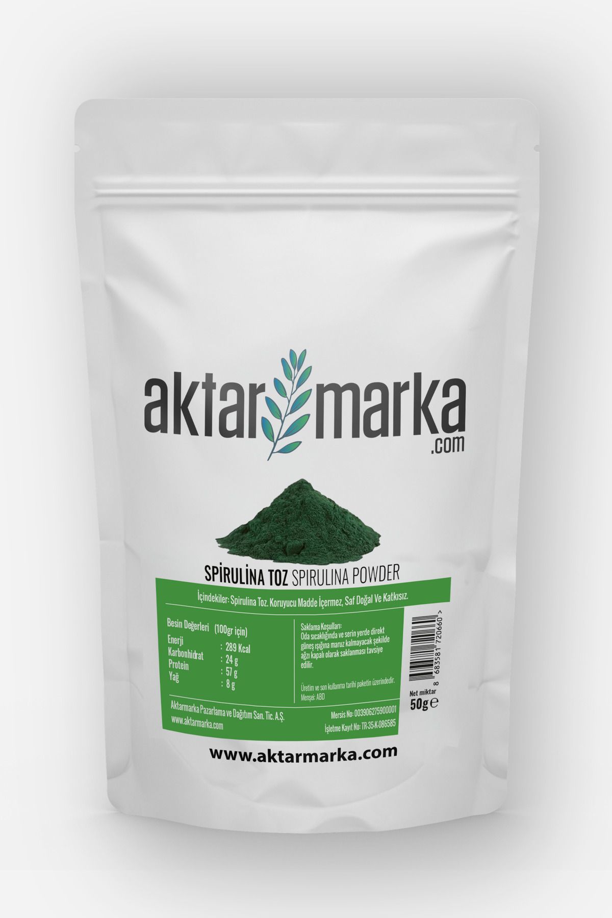 Aktarmarka Spirulina Toz 50 gr