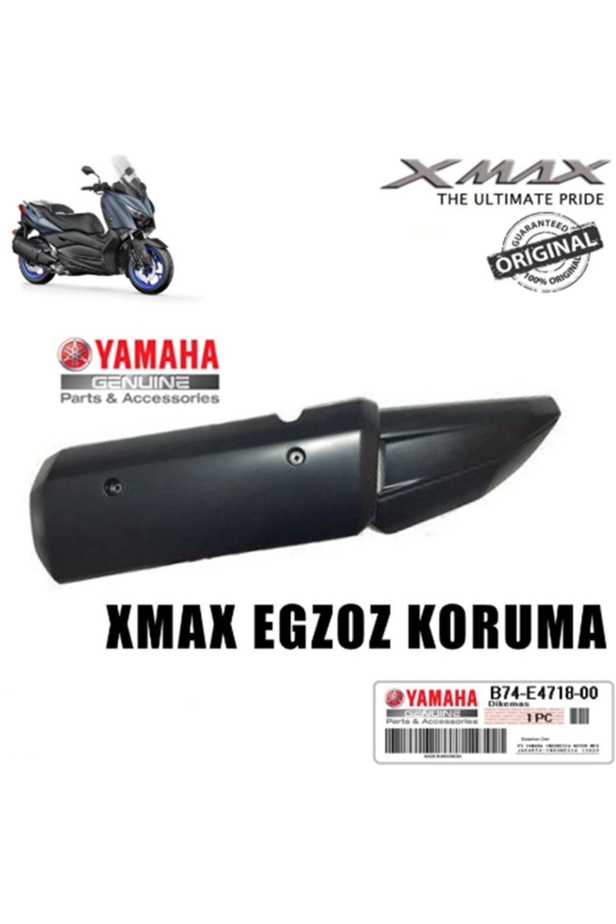 m motosiklet parça dünyası Orijinal Xmax Ironmax Techmax 250/300 2018-2024 Egzoz Koruma