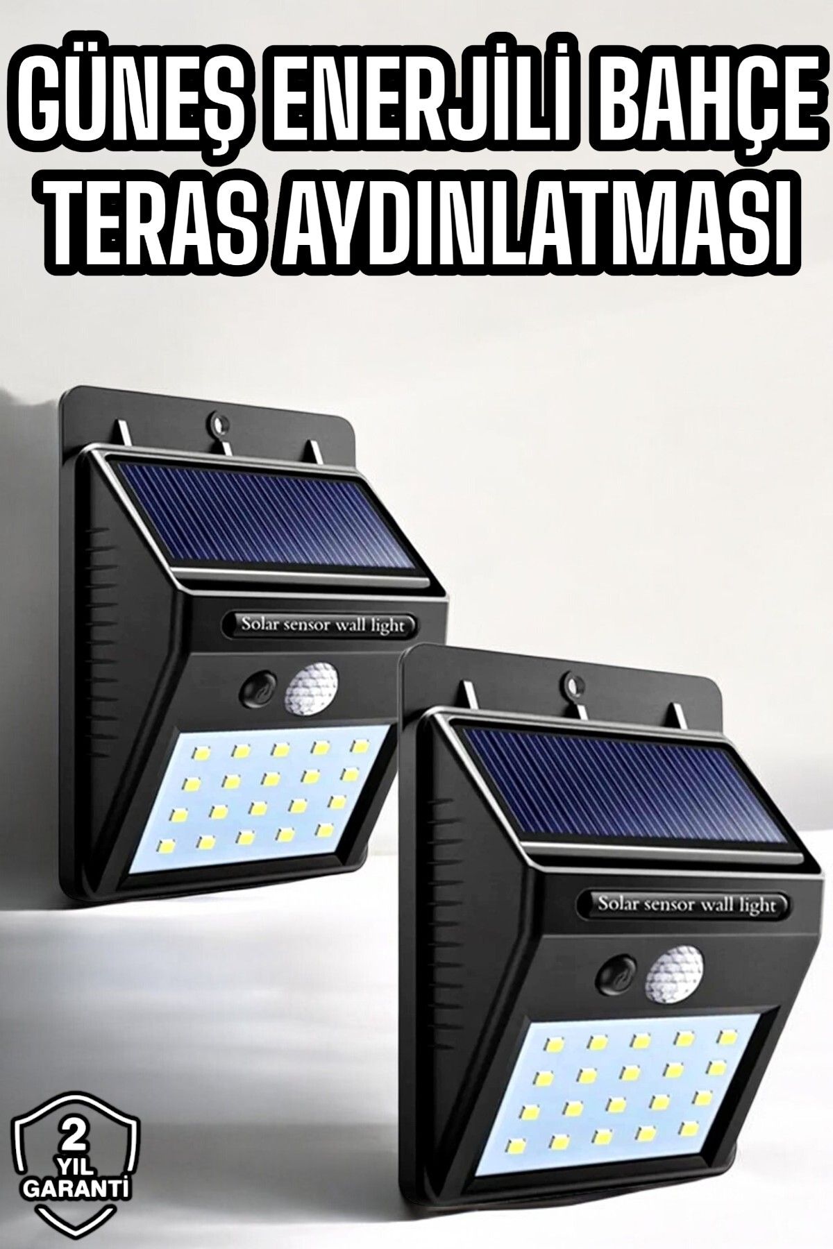 teknodayım Solar Güneş Enerji Panelli Sensörlü Lamba Enerji Tasarruflu